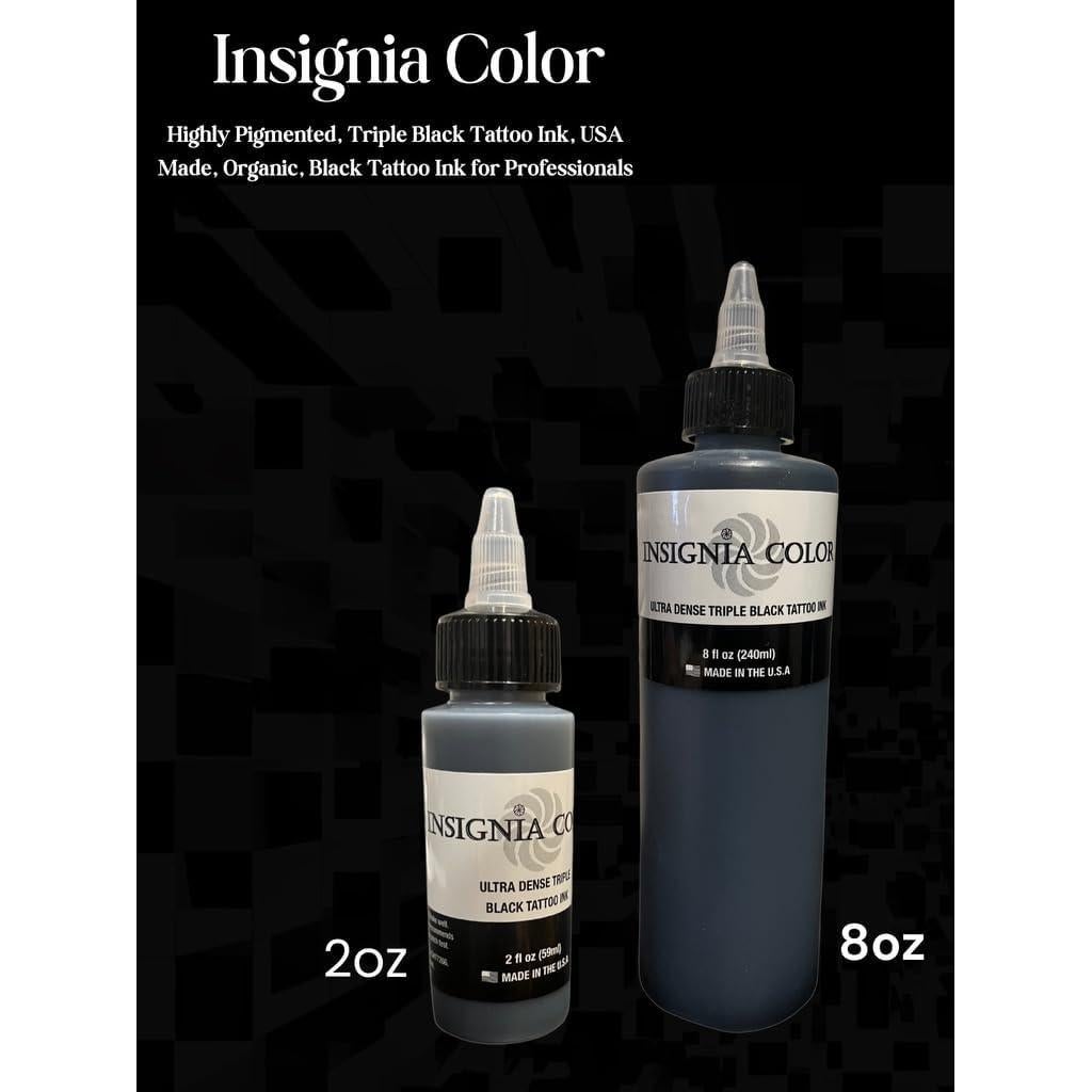 Tinta de Tatuaje Negra Insignia Color 2oz Ultra Densa Orgánica