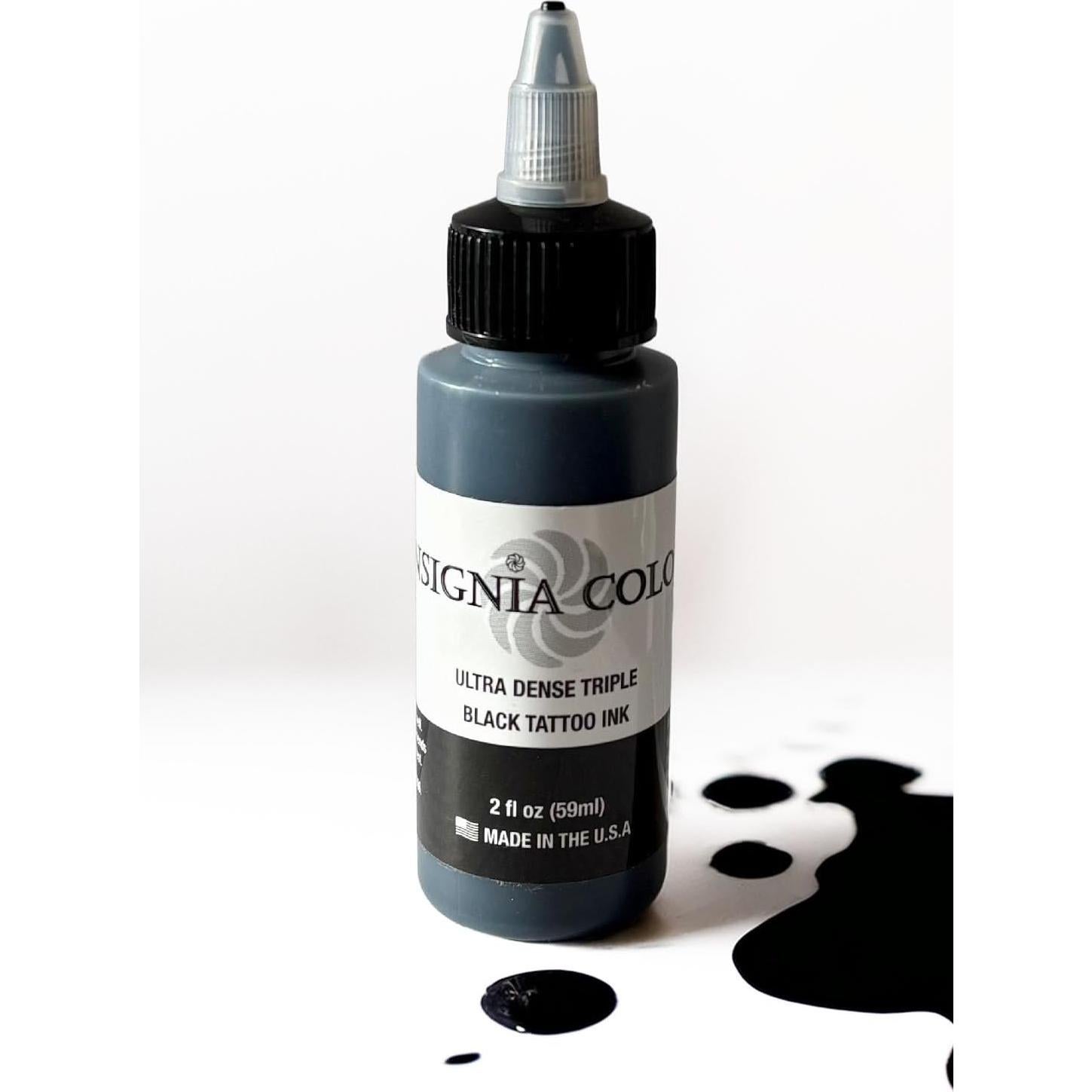 Tinta de Tatuaje Negra Insignia Color 2oz Ultra Densa Orgánica