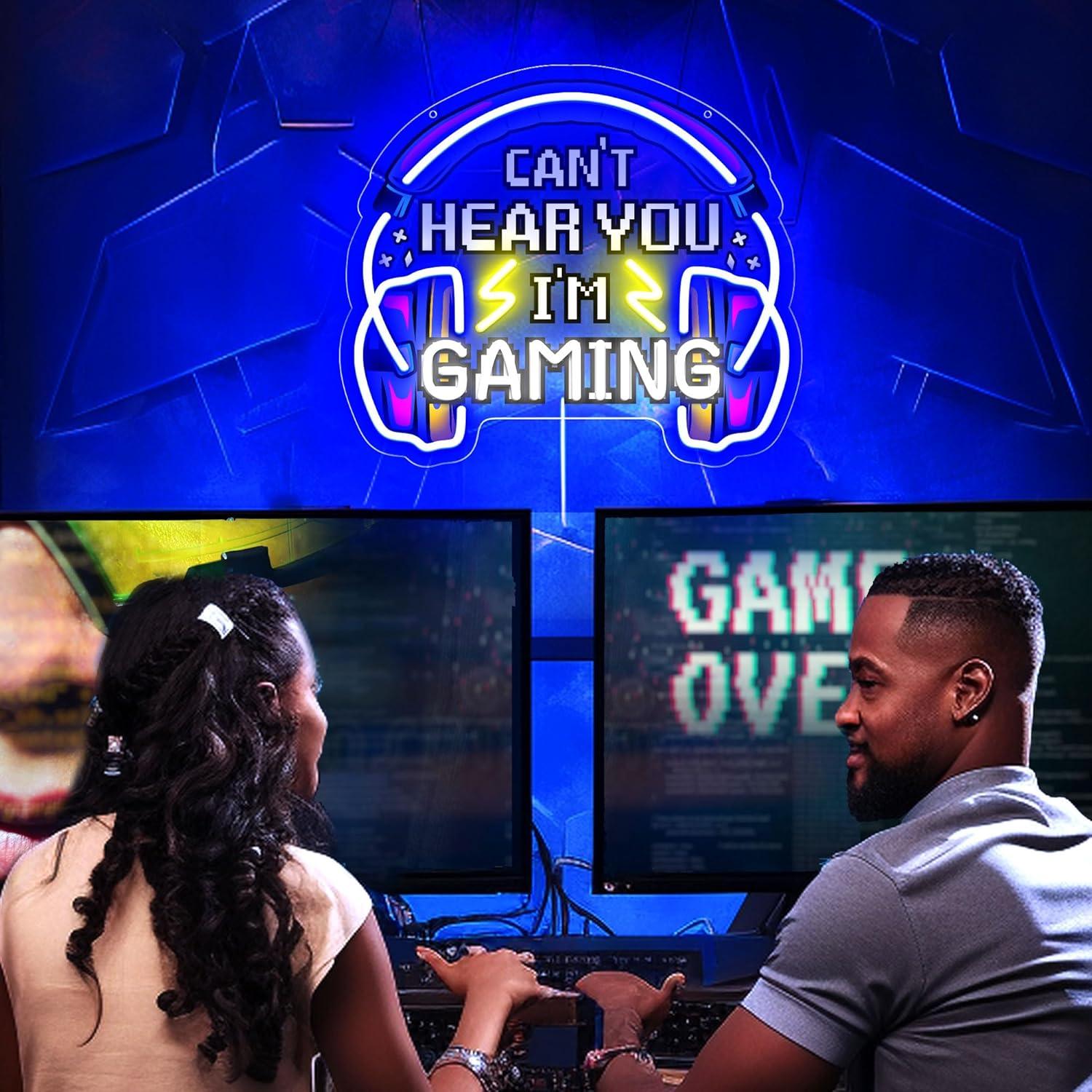 Luz de Neón Gamer CULOIS Auriculares 33x28.7cm USB Ajustable