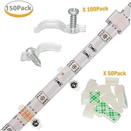 100 Soportes Transparentes para Luces de Tira LED GRIVER