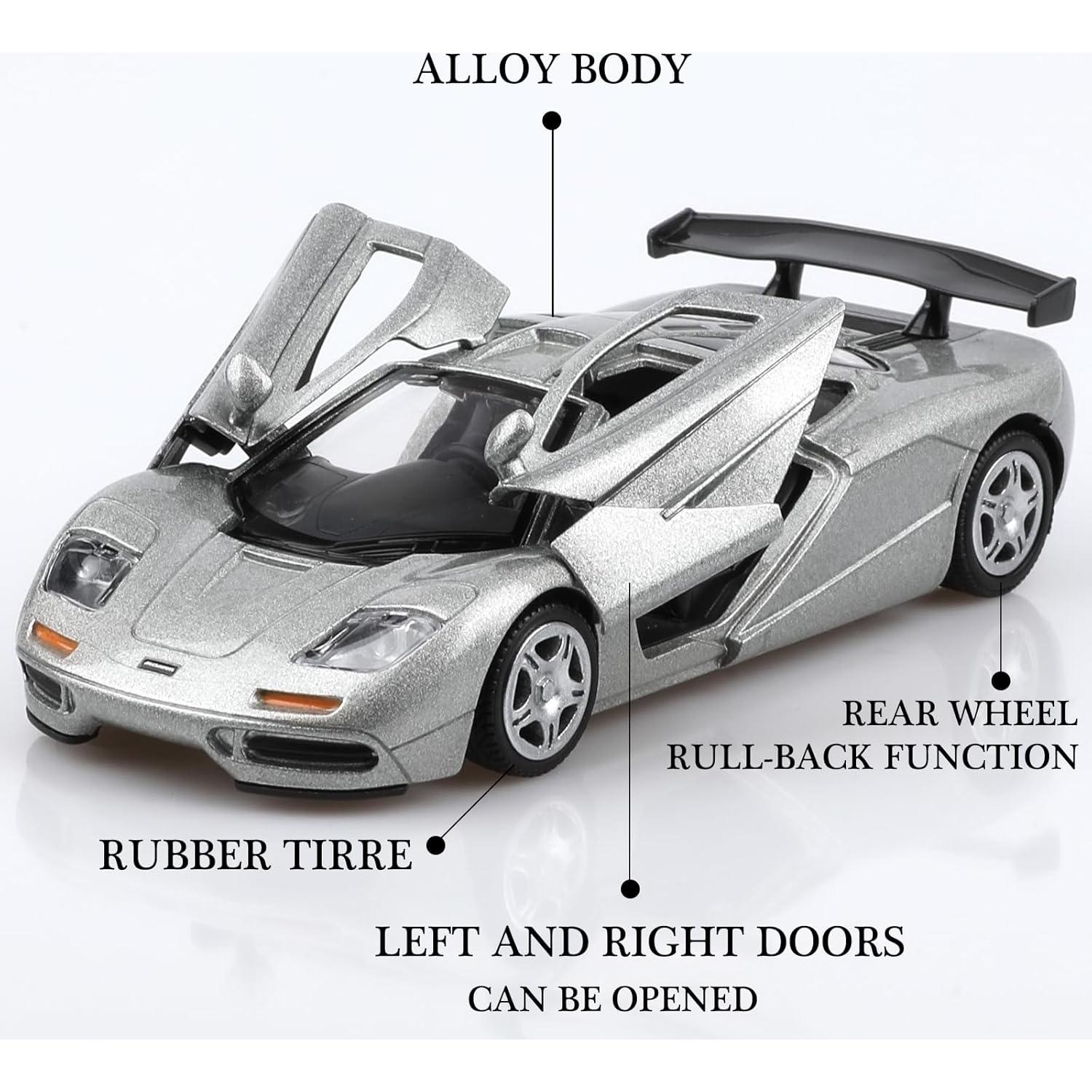 Coche Die-Cast McLaren F1 1994 TOKAXI 1/36 Plateado