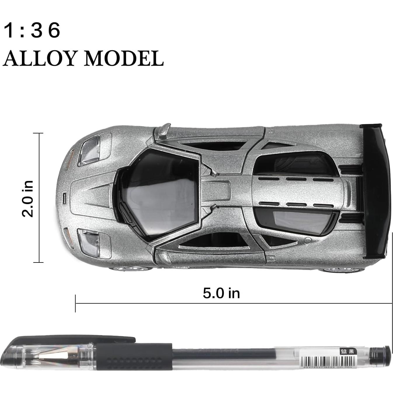 Coche Die-Cast McLaren F1 1994 TOKAXI 1/36 Plateado