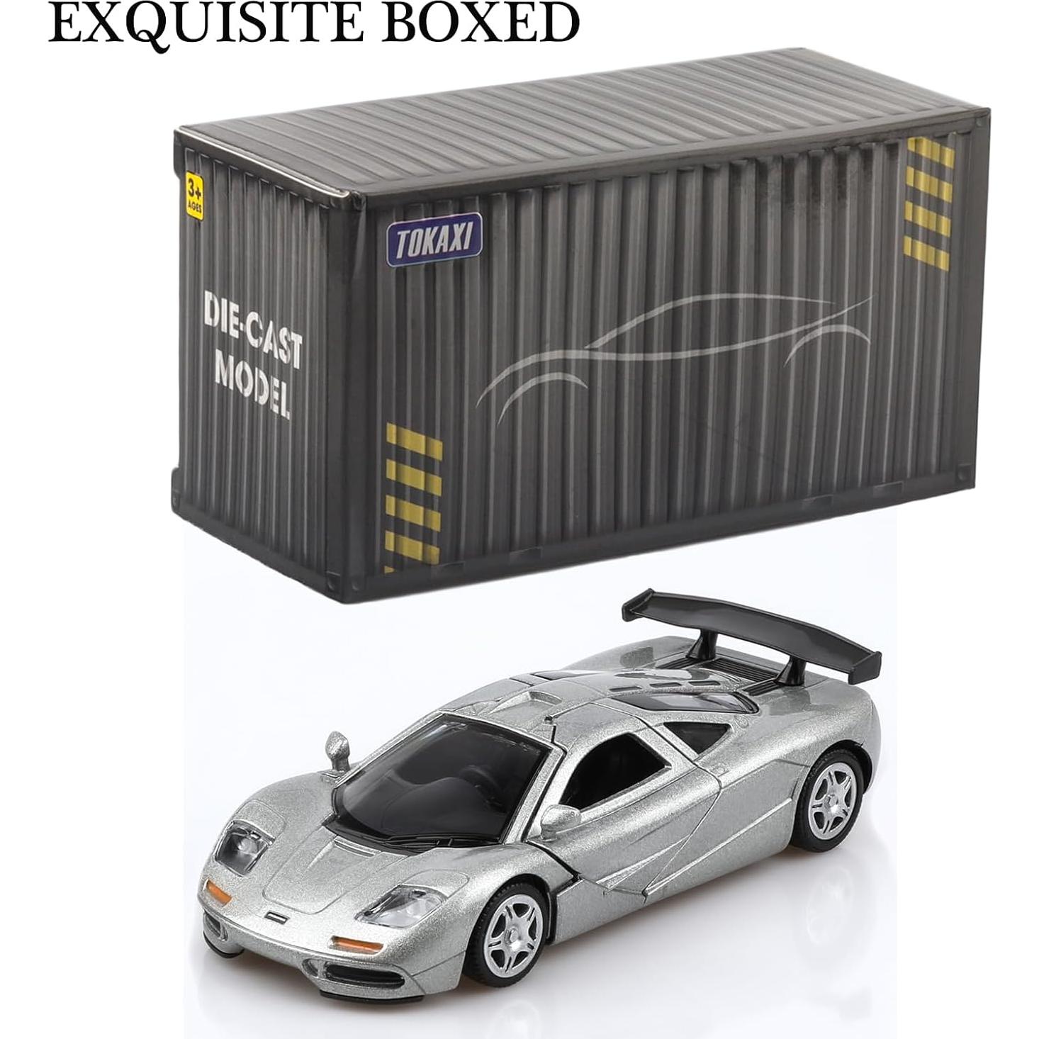 Coche Die-Cast McLaren F1 1994 TOKAXI 1/36 Plateado