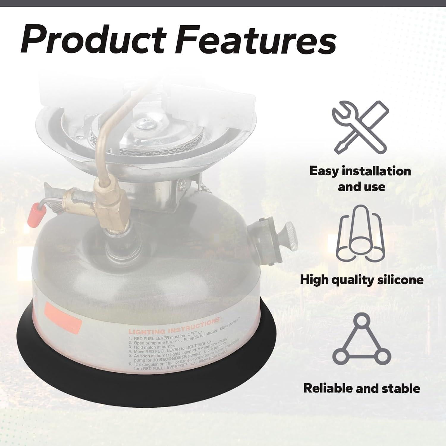 Base de Silicona para Tanque de Keroseno Coleman - Negro