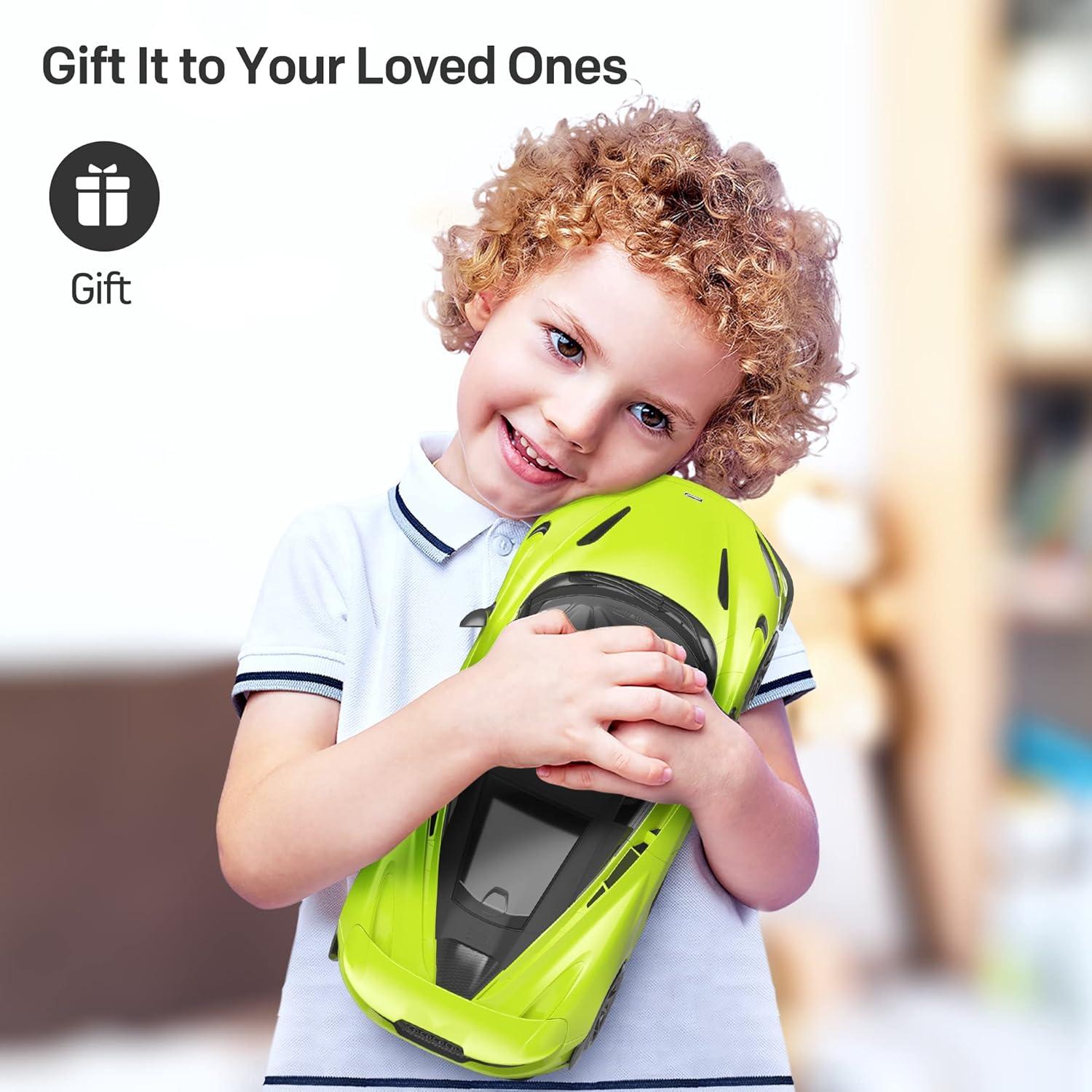 MIEBELY Coche RC McLaren 765LT Escala 1/12 Verde 12km/h