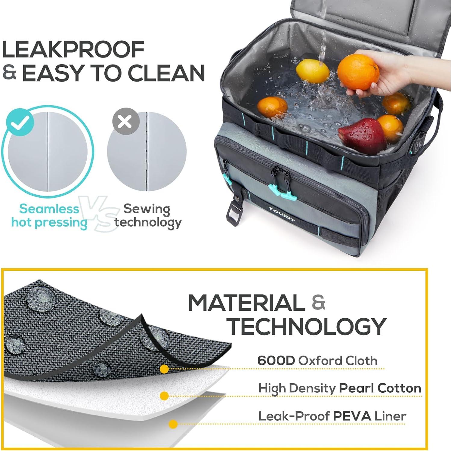 Enfriador Rodante TOURIT 28L Aislado para Camping y Playa