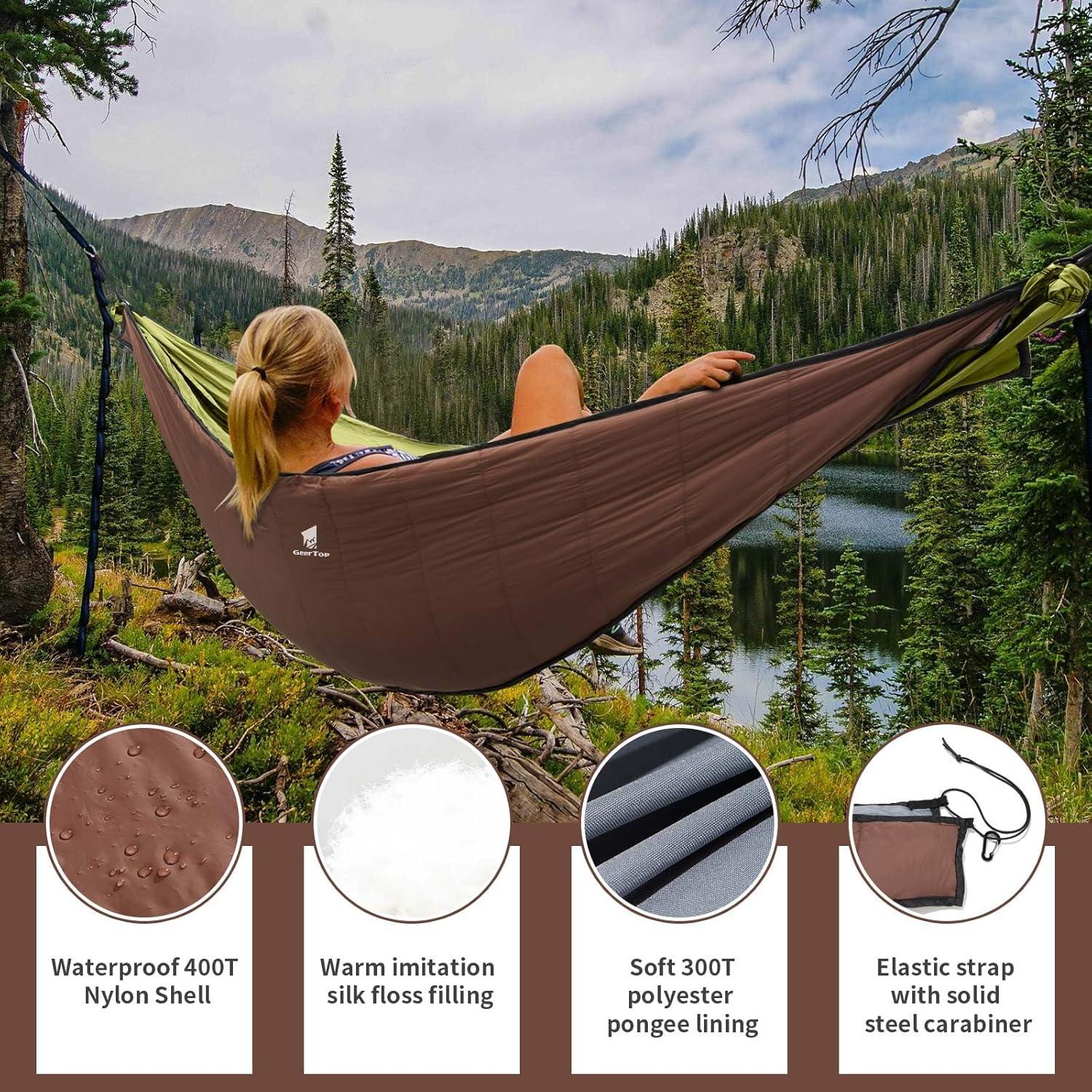 Colcha Inferior para Hamaca GEERTOP Marrón 238.8x134.6 cm