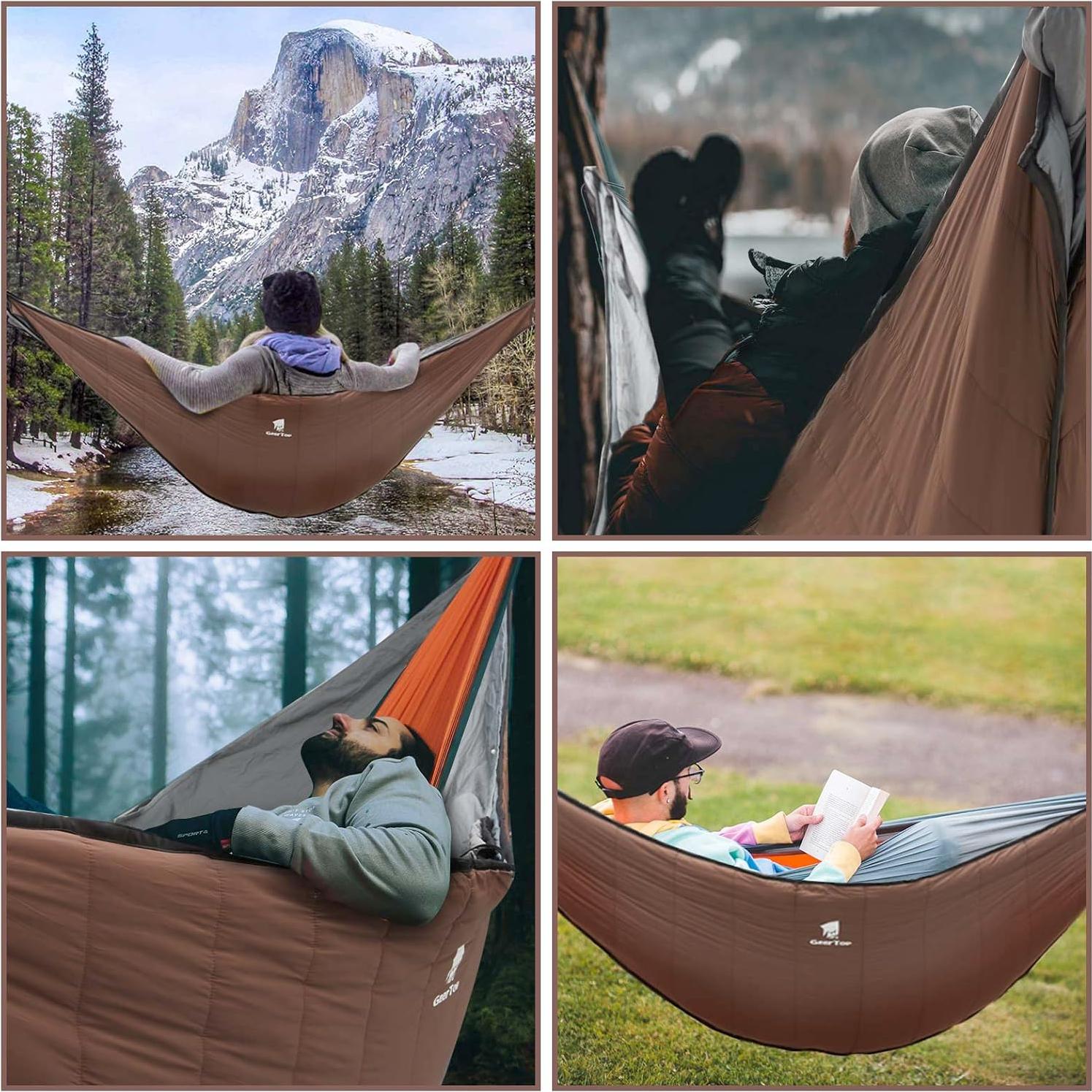 Colcha Inferior para Hamaca GEERTOP Marrón 238.8x134.6 cm