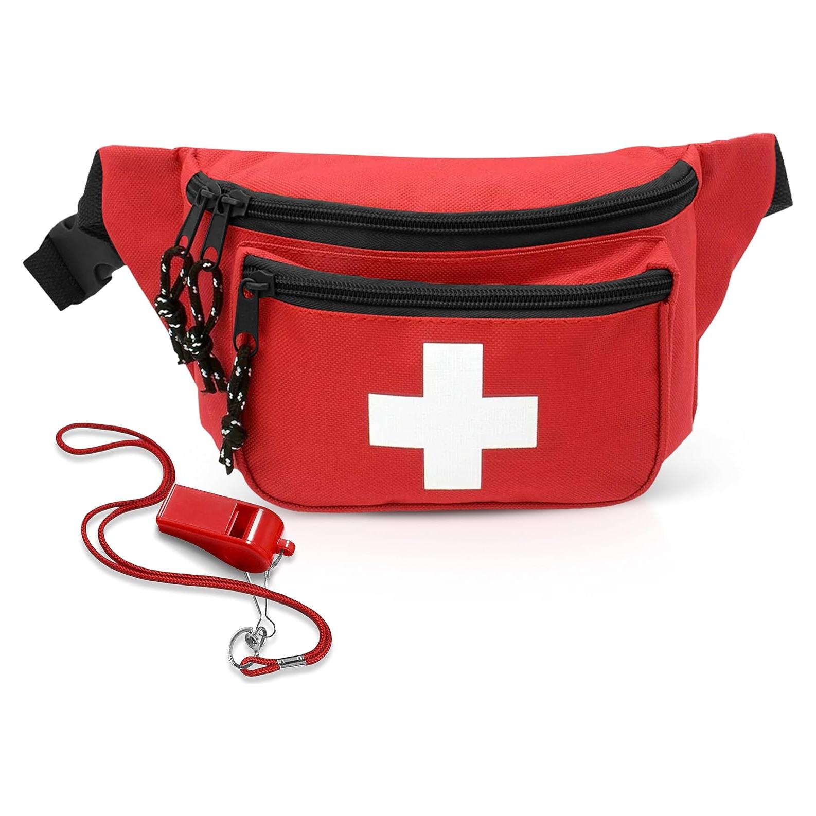 Riñonera de Socorrista Roja EMS XTRM con Silbato y Correa Ajustable