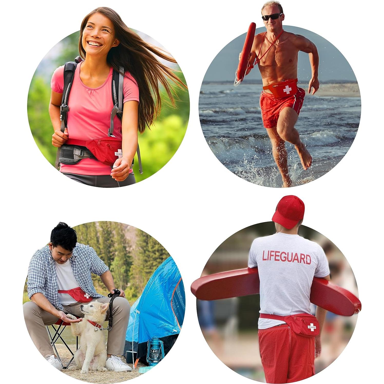 Riñonera de Socorrista Roja EMS XTRM con Silbato y Correa Ajustable