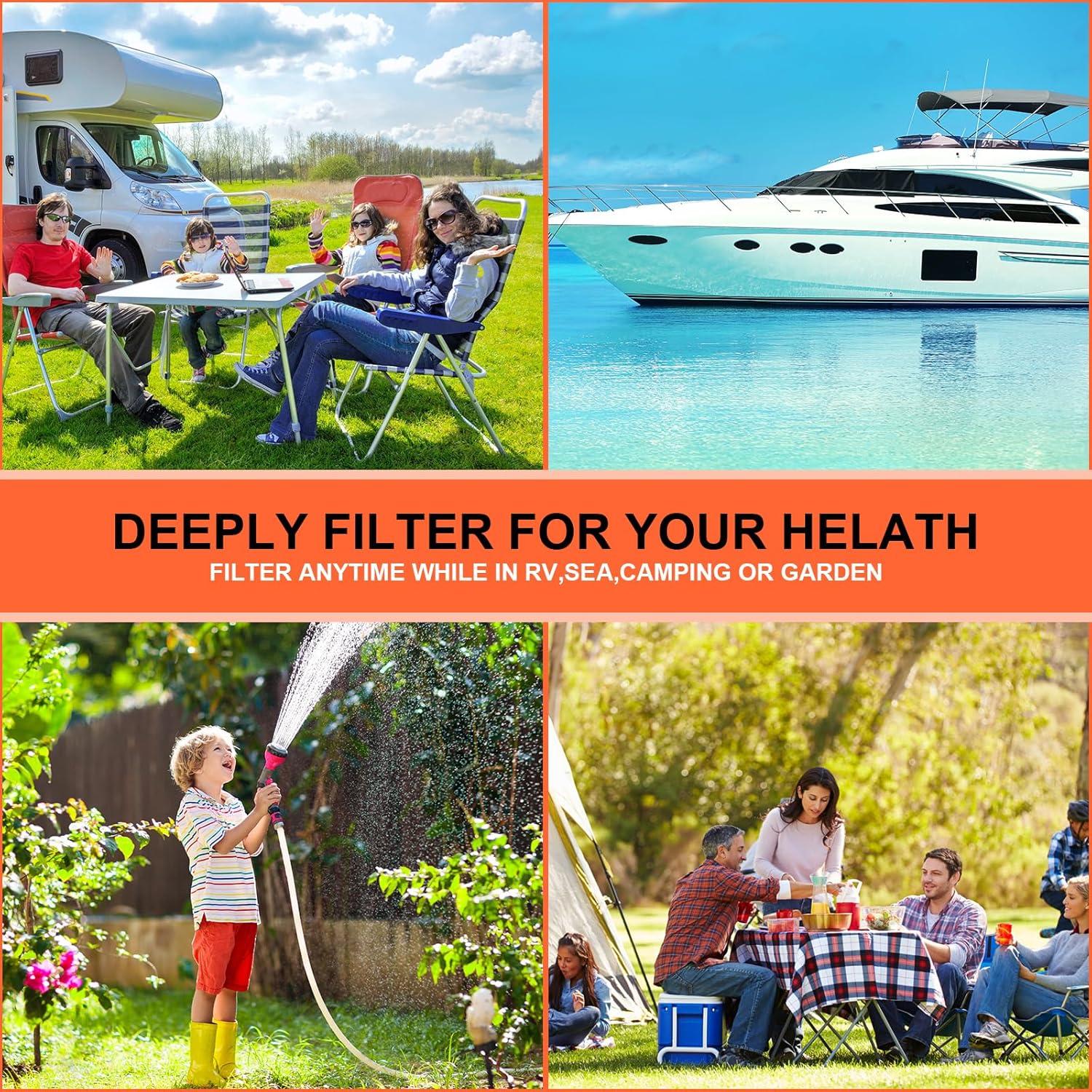 Filtro de Agua Inline WELLUCK RV Camper 2 Paquetes 5 Capas