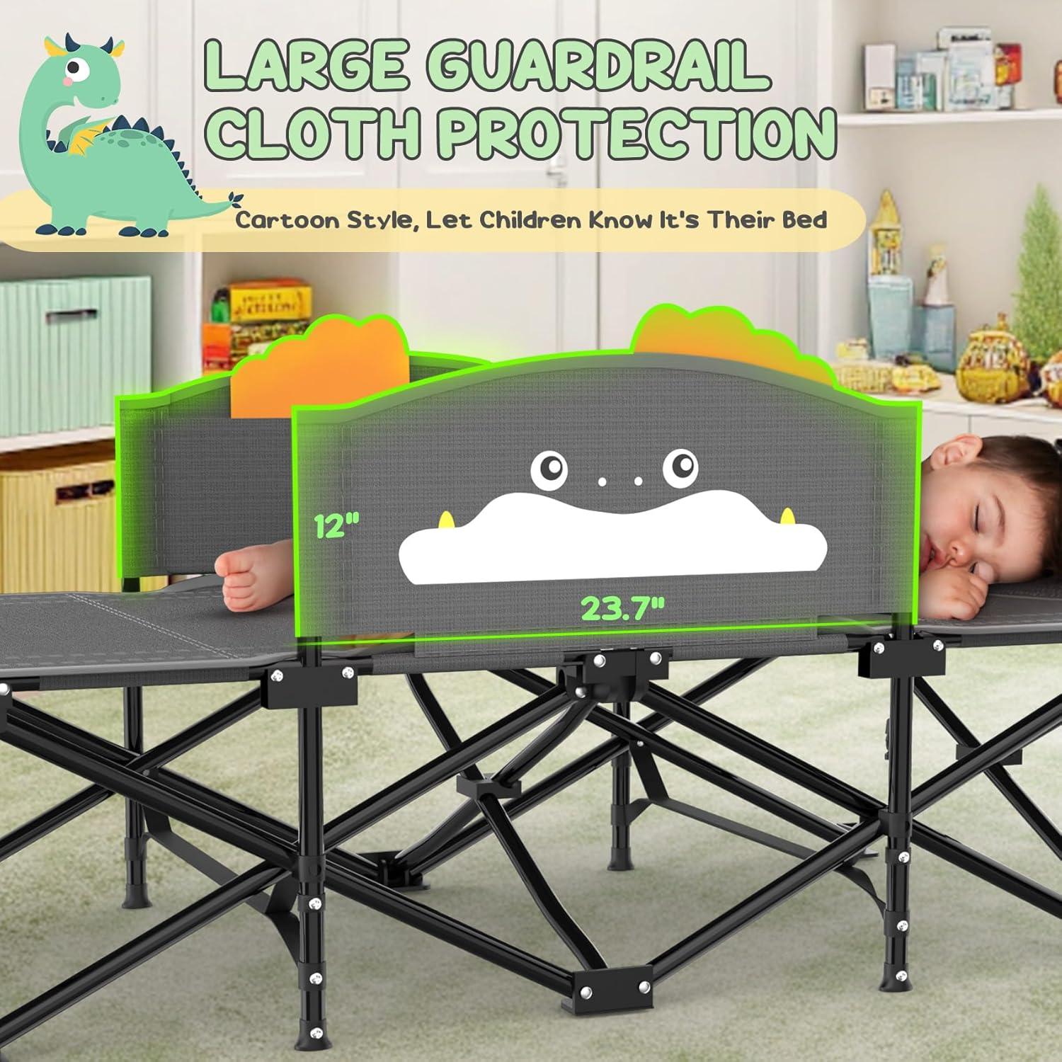 Cuna Plegable Slendor para Niños Gris 1.42m, Soporta 150 Kg