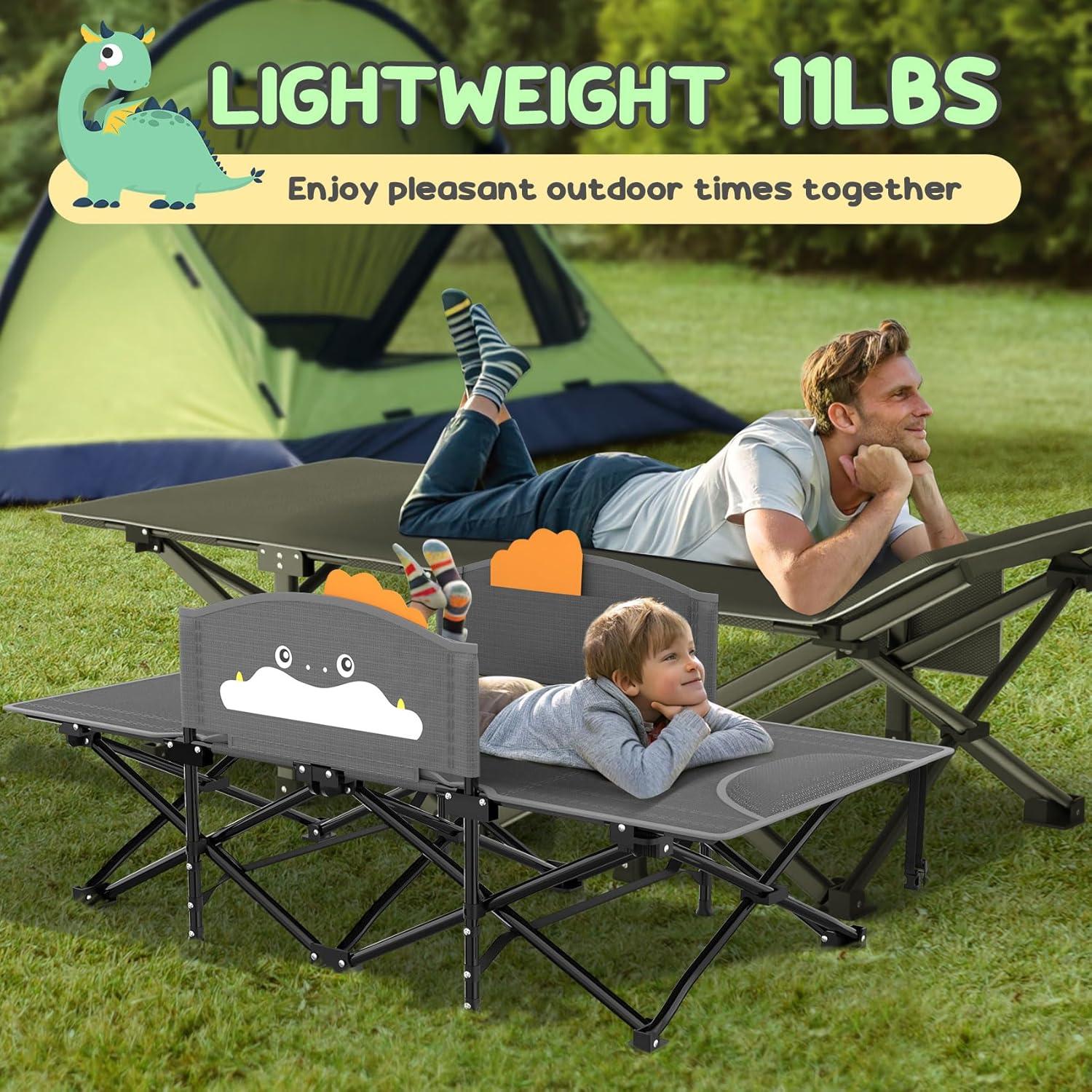 Cuna Plegable Slendor para Niños Gris 1.42m, Soporta 150 Kg