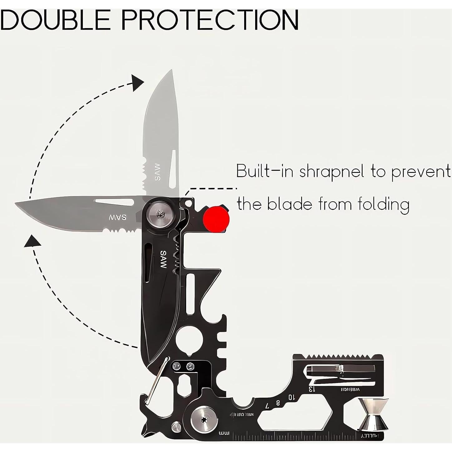 Multiherramienta EDC 28 en 1 GOGOLIN Acero Inoxidable 90g