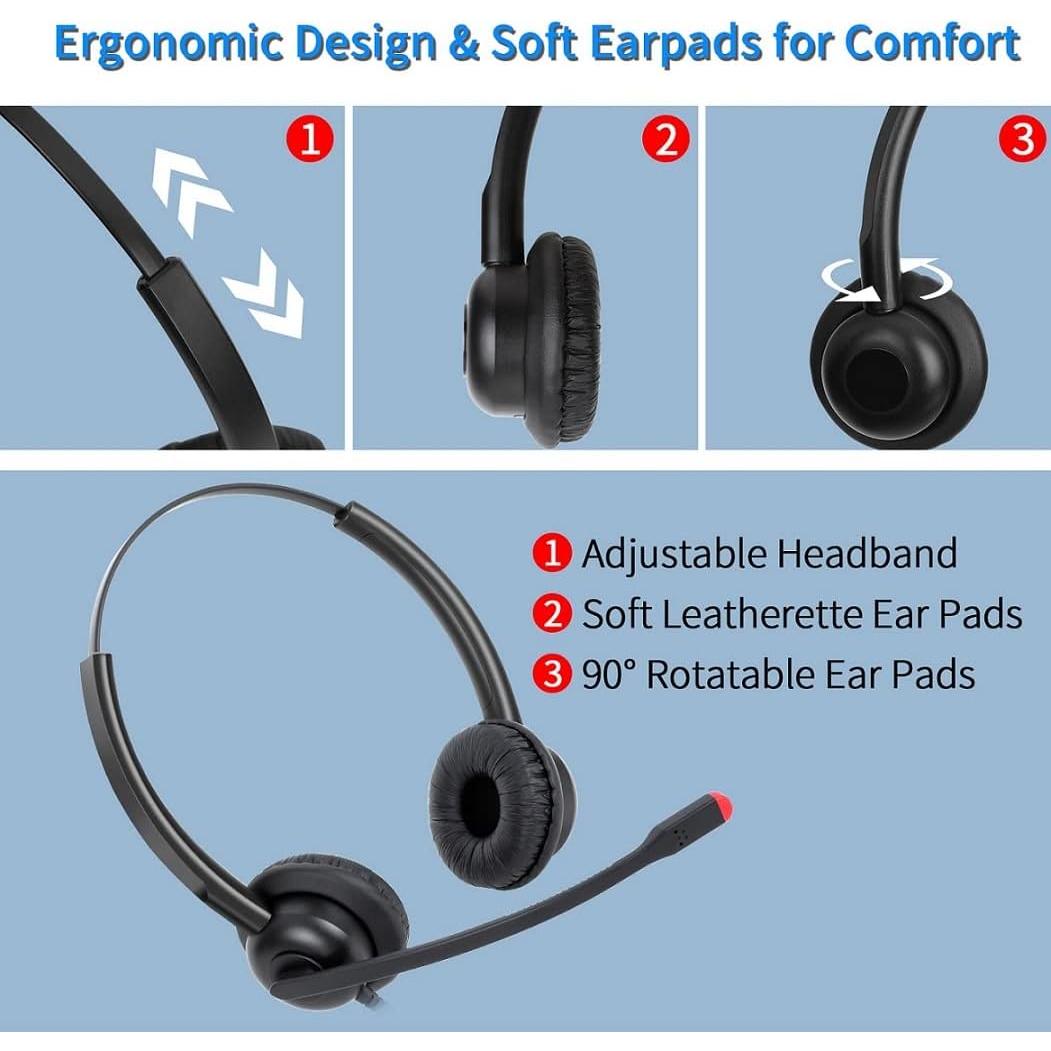 Auriculares USB DailyHeadset H360B con micrófono y cancelación de ruido