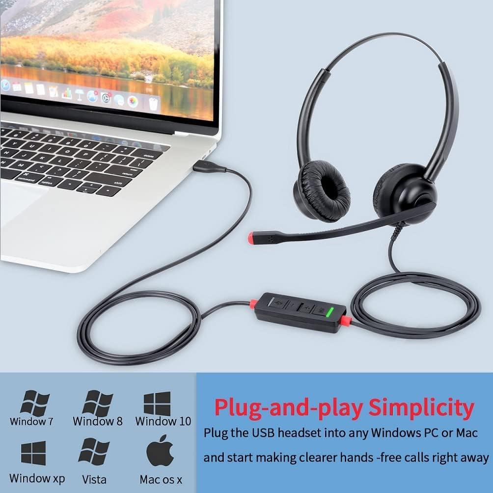 Auriculares USB DailyHeadset H360B con micrófono y cancelación de ruido