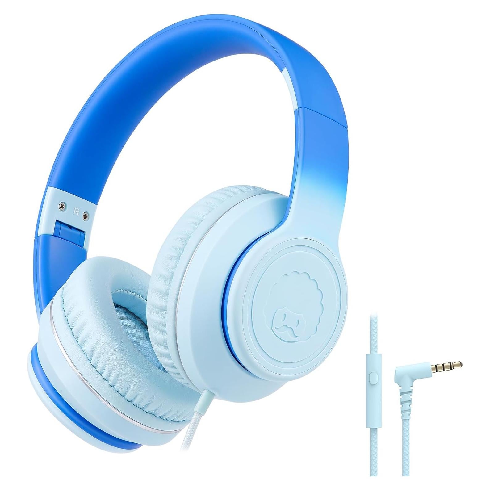 Auriculares con Cable Rockpapa L22 para Niños y Adultos Azul