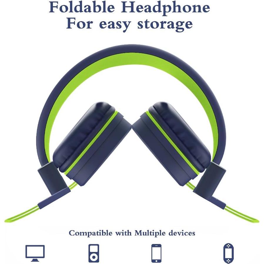 Auriculares Plegables Elecder i37 para Niños Azul Marino 3.5mm