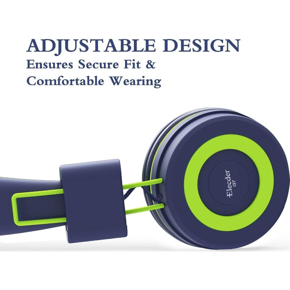 Auriculares Plegables Elecder i37 para Niños Azul Marino 3.5mm