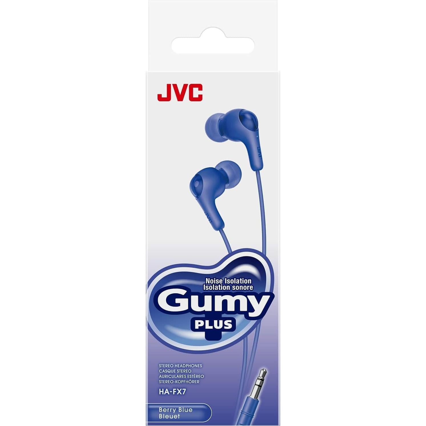 Auriculares In Ear JVC Gumy HAFX7A Azul, Sonido Aislante