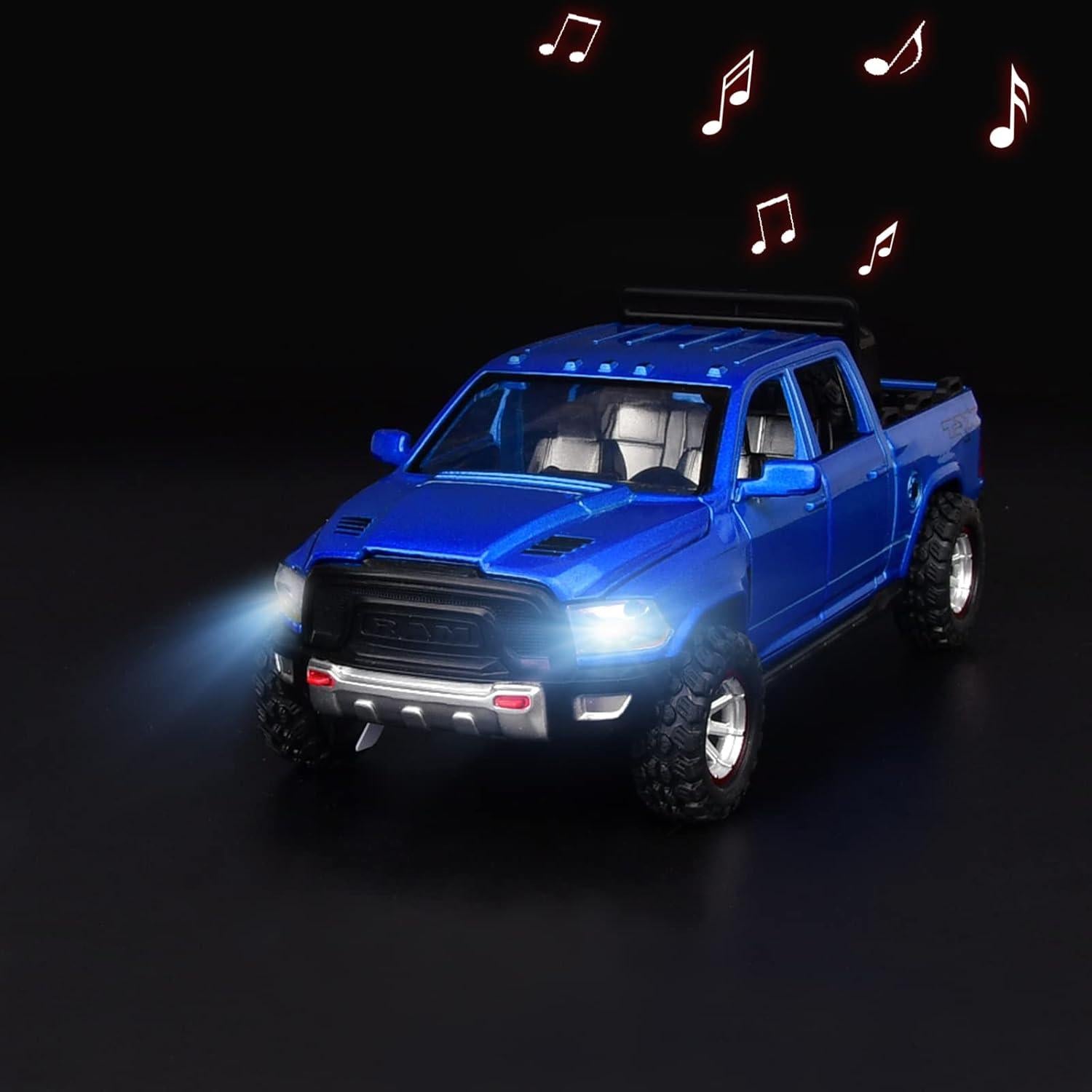 Camioneta RAM 1500 de Metal Fundido con Luces y Sonido