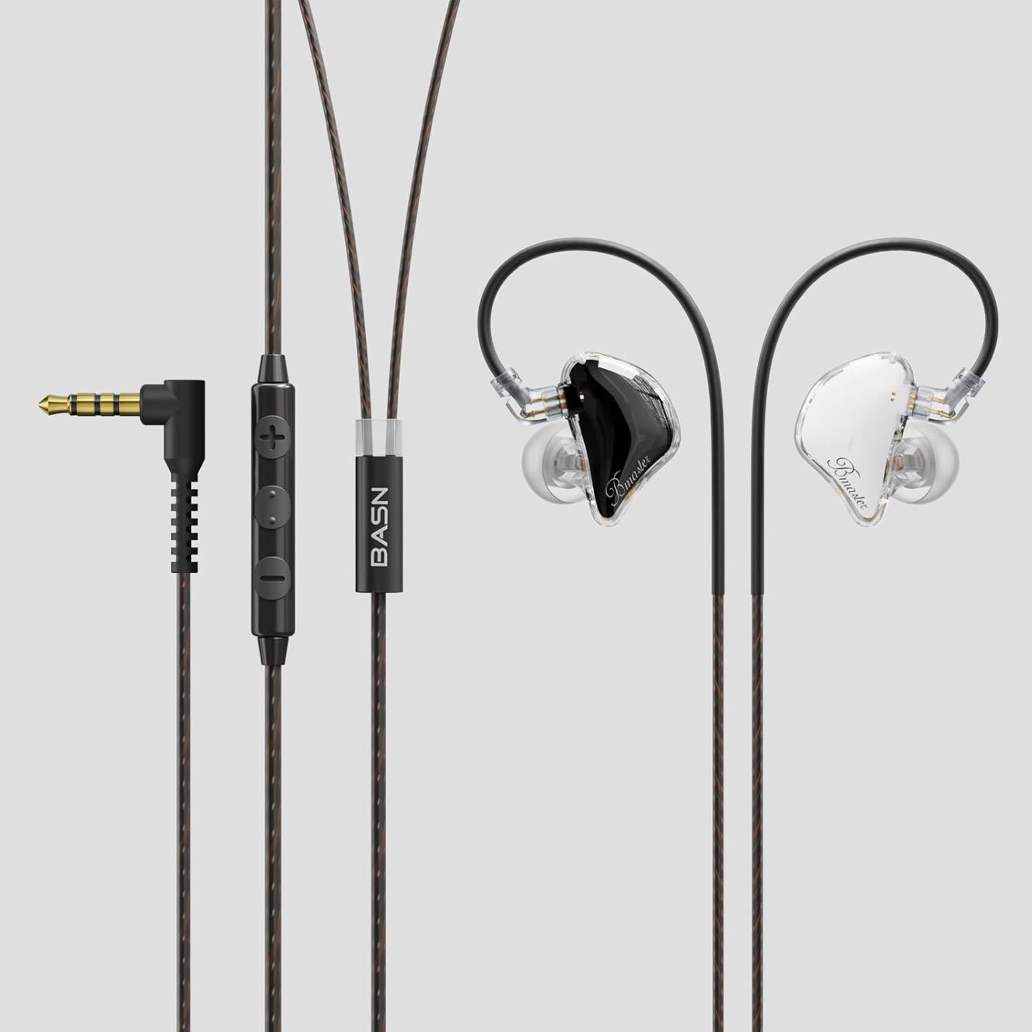 Auriculares Intrauditivos BASN Bmaster Pro 2-Pin HiFi Estéreo