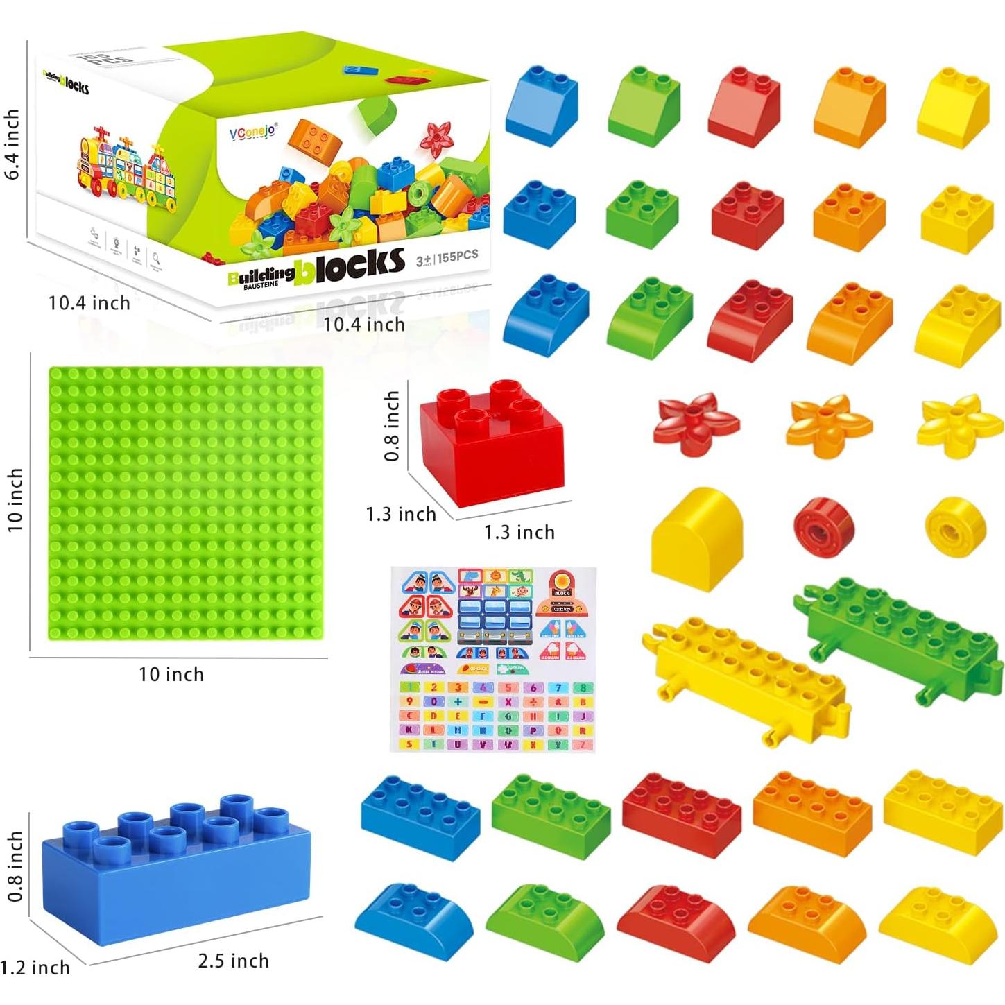 Bloques de Construcción VConejo 155 Piezas para Niños 2-4 Años