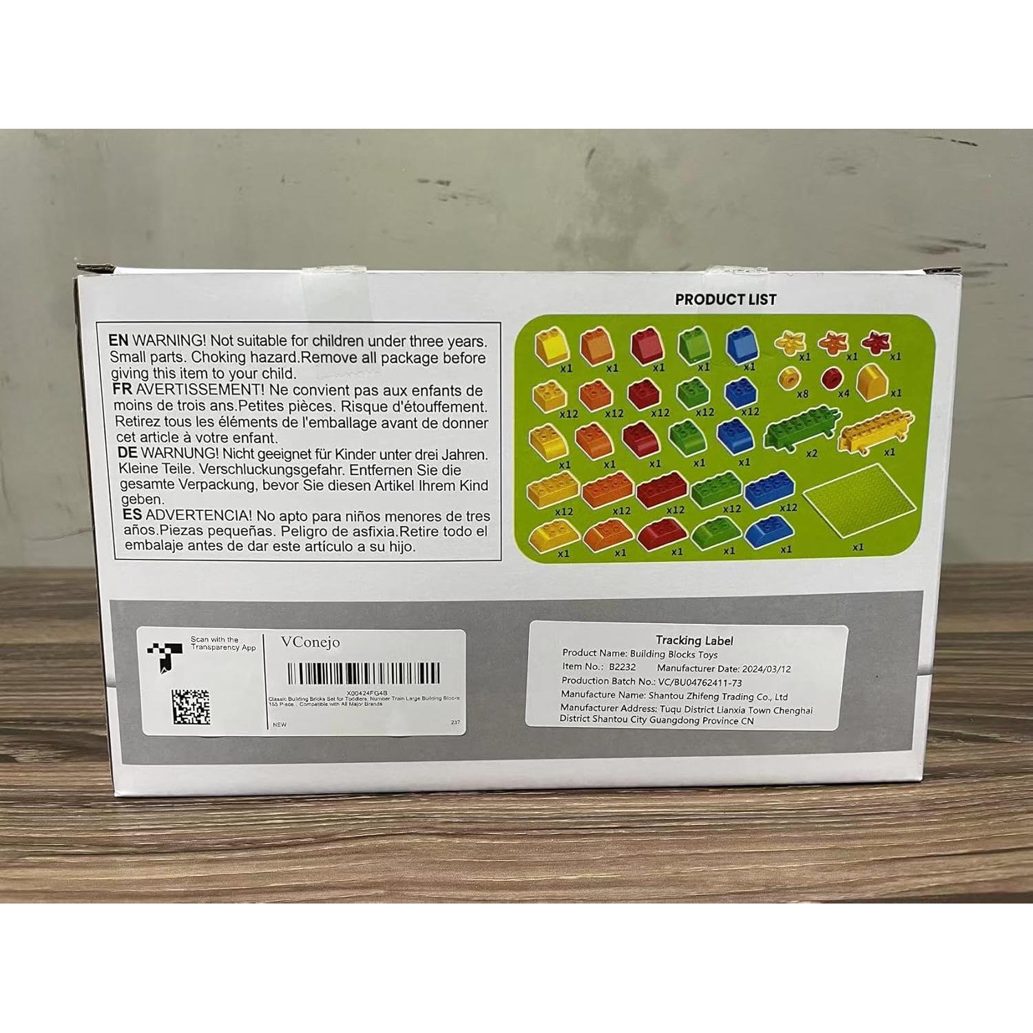 Bloques de Construcción VConejo 155 Piezas para Niños 2-4 Años