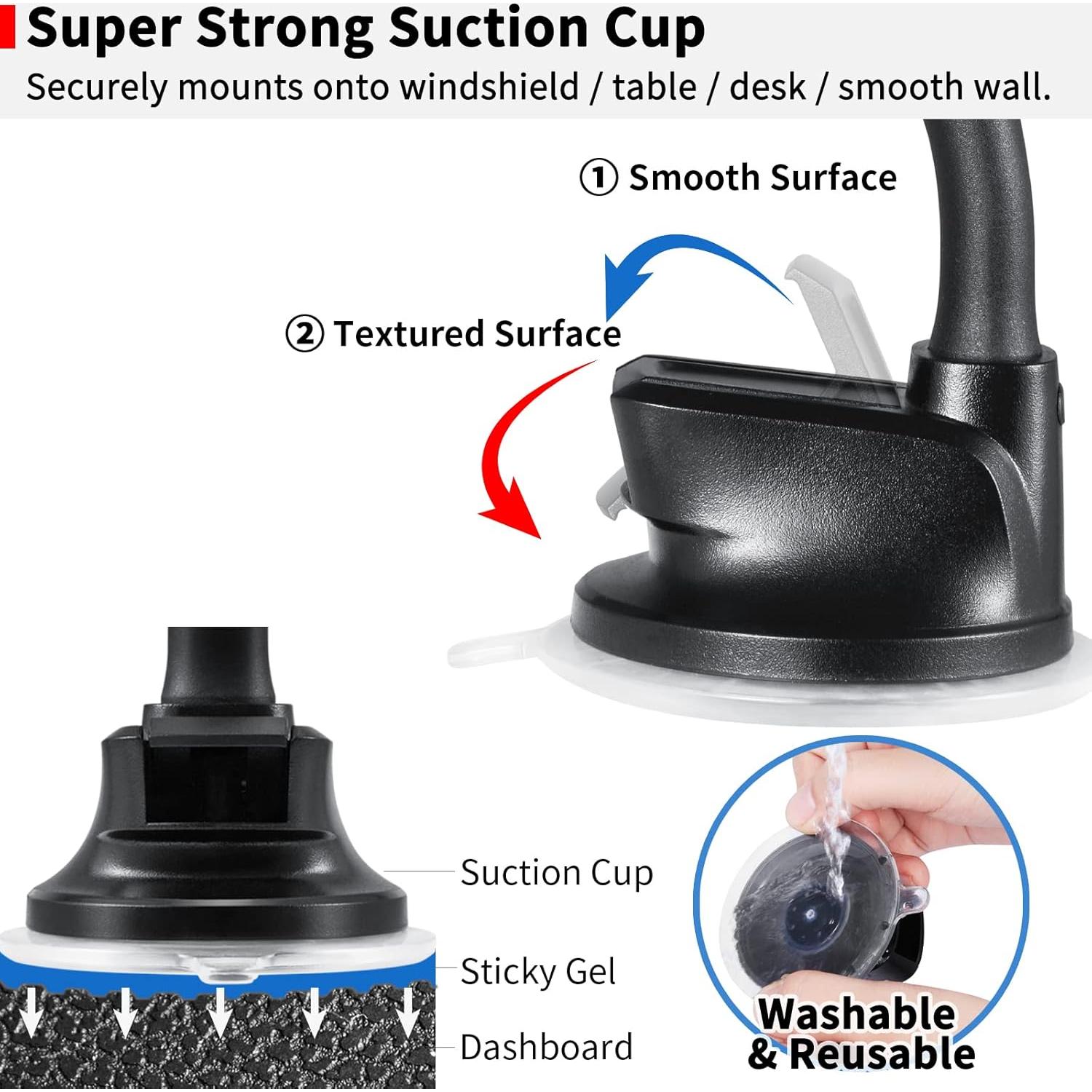 Soporte Magnético para Teléfono de Coche APPS2Car M02PRO-S3L Brazo Largo 33cm