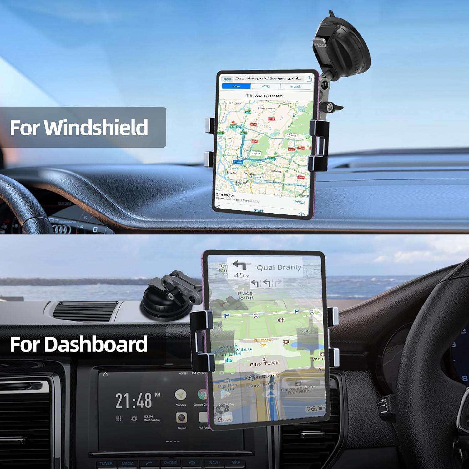 Soporte para Tablet de Aluminio Porfortop 360° para Coche