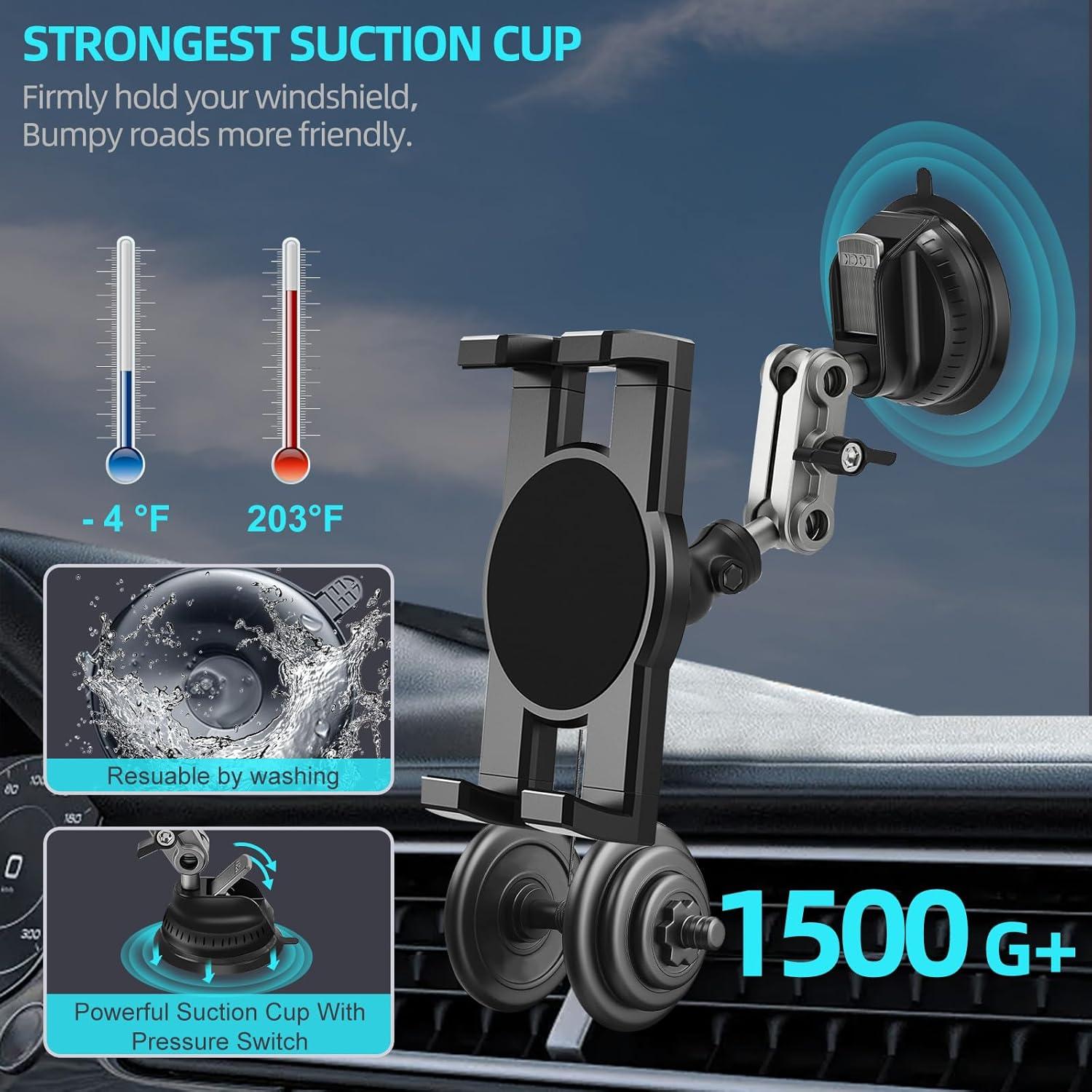 Soporte para Tablet de Aluminio Porfortop 360° para Coche