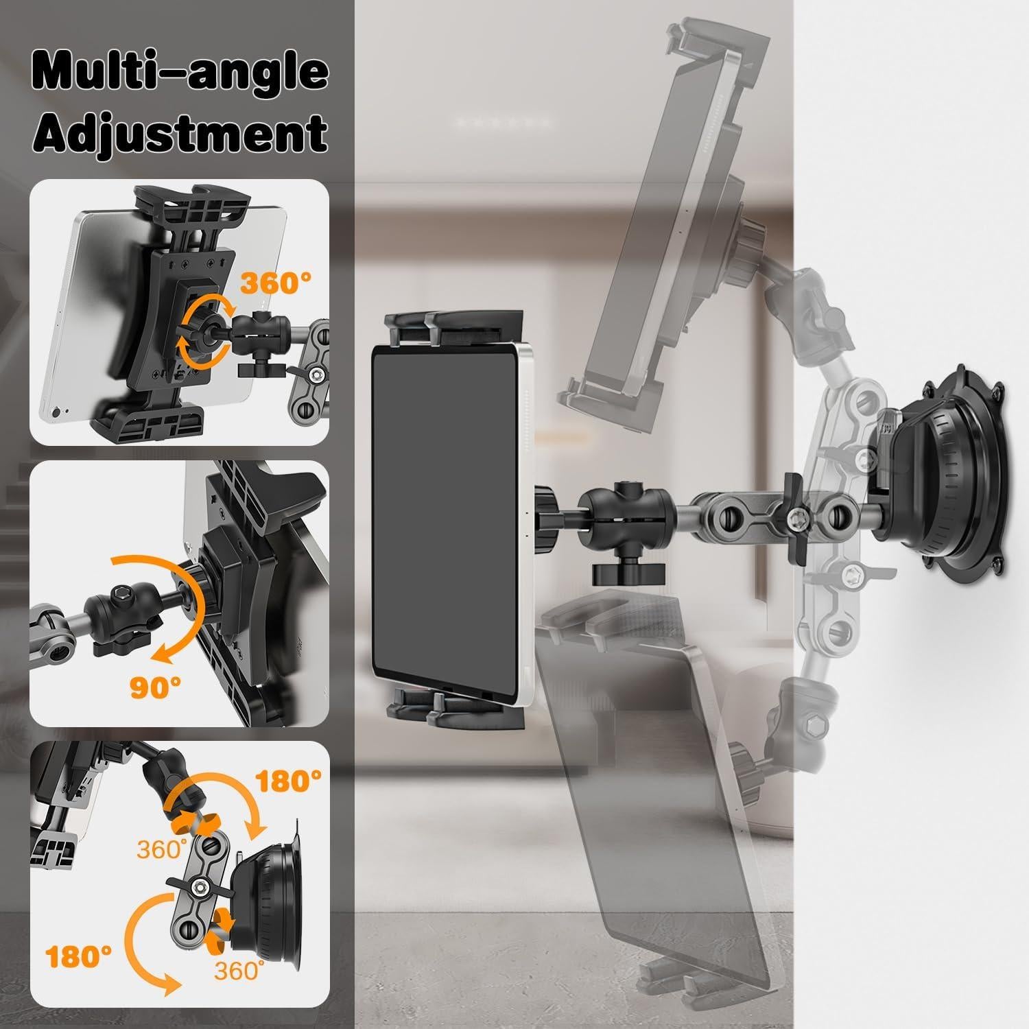 Soporte para Tablet de Coche BAISHUN Ajustable 360° Negro