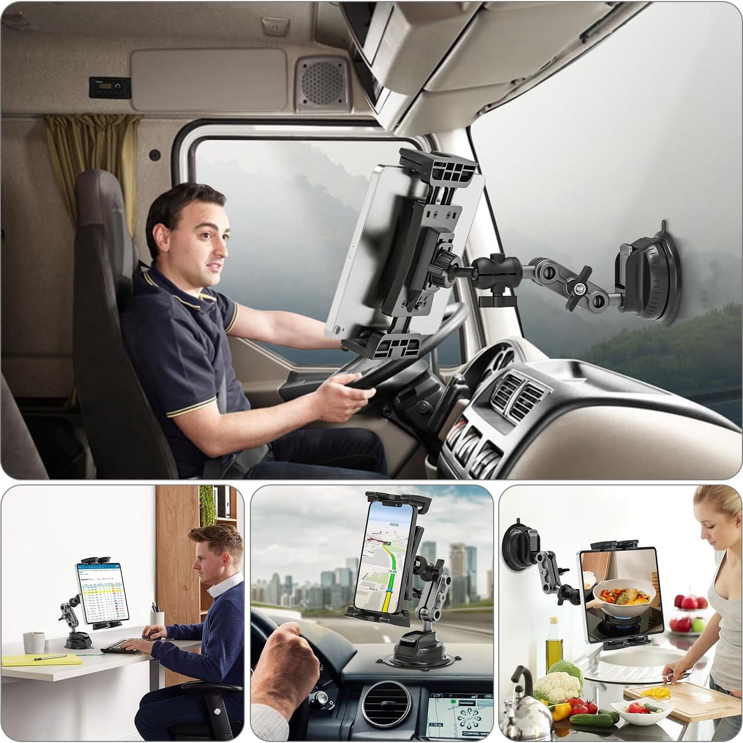 Soporte para Tablet de Coche BAISHUN Ajustable 360° Negro