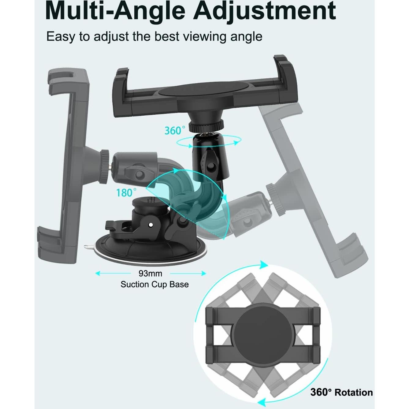 Soporte de Tablet para Coche Dosvsi con Ventosa 93mm 4-13"