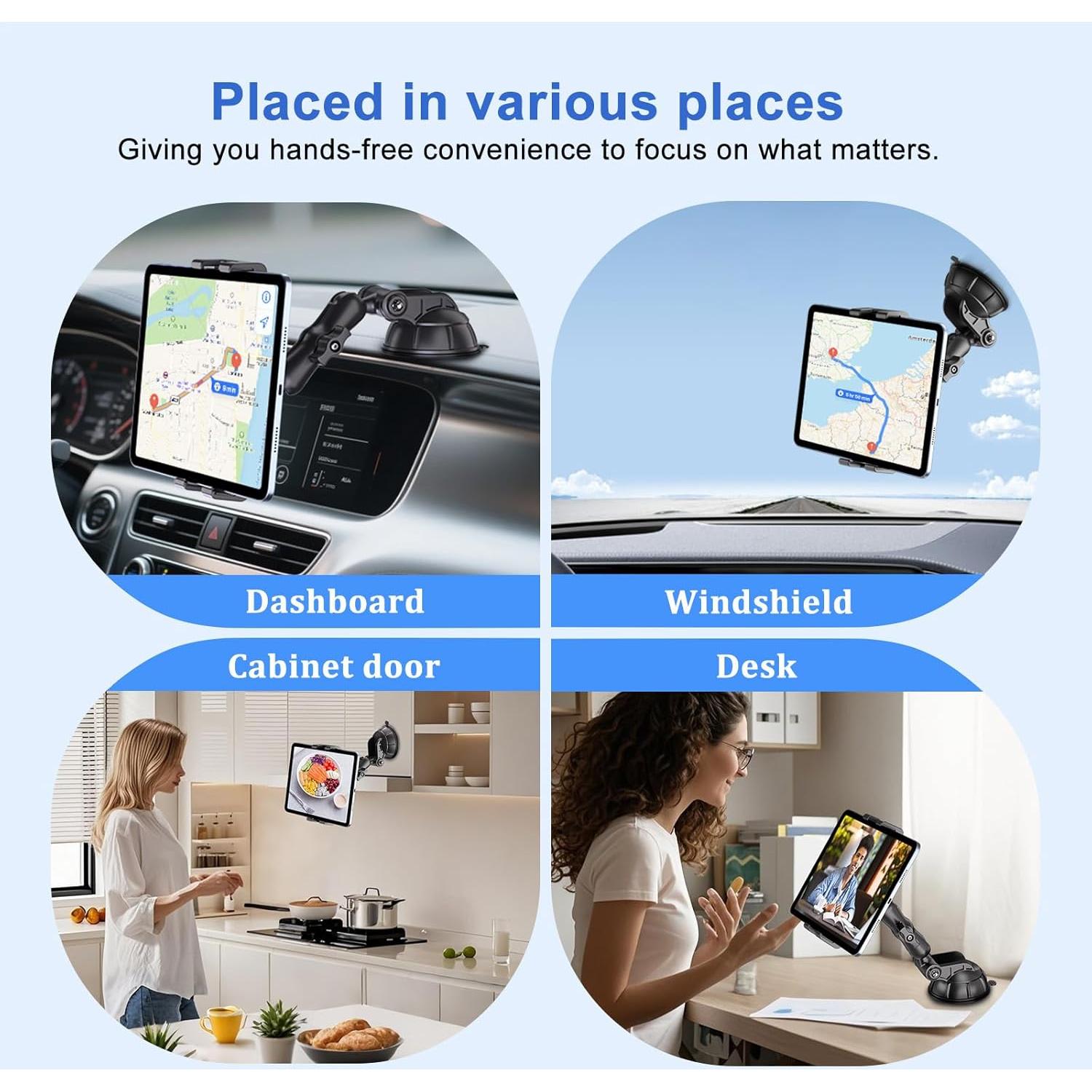 Soporte para Tableta PLDHPRO para Coche 5.1-15.6" Ajustable