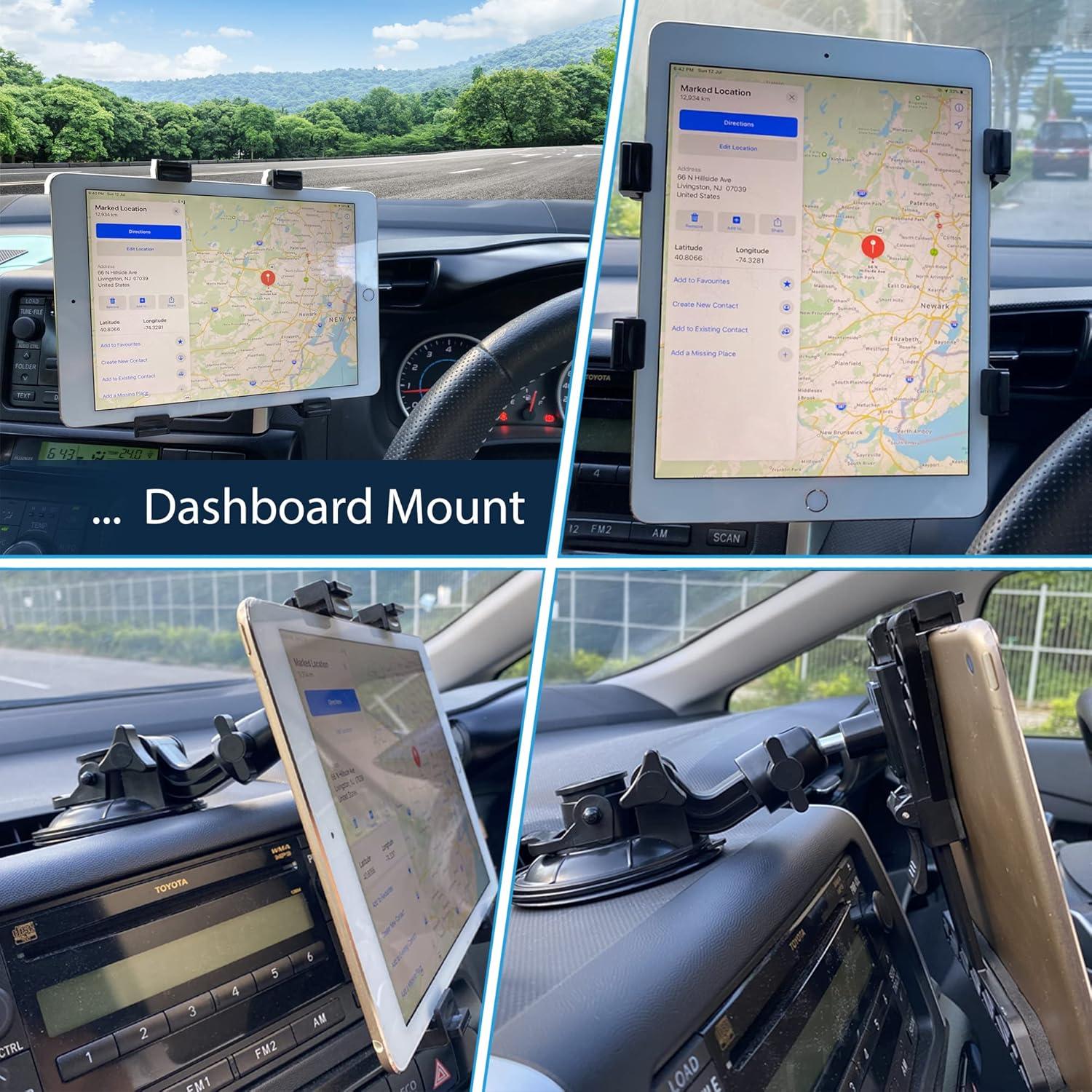 Soporte para Tablet de Coche Randconcept 2-en-1 Ventosa 22.4cm