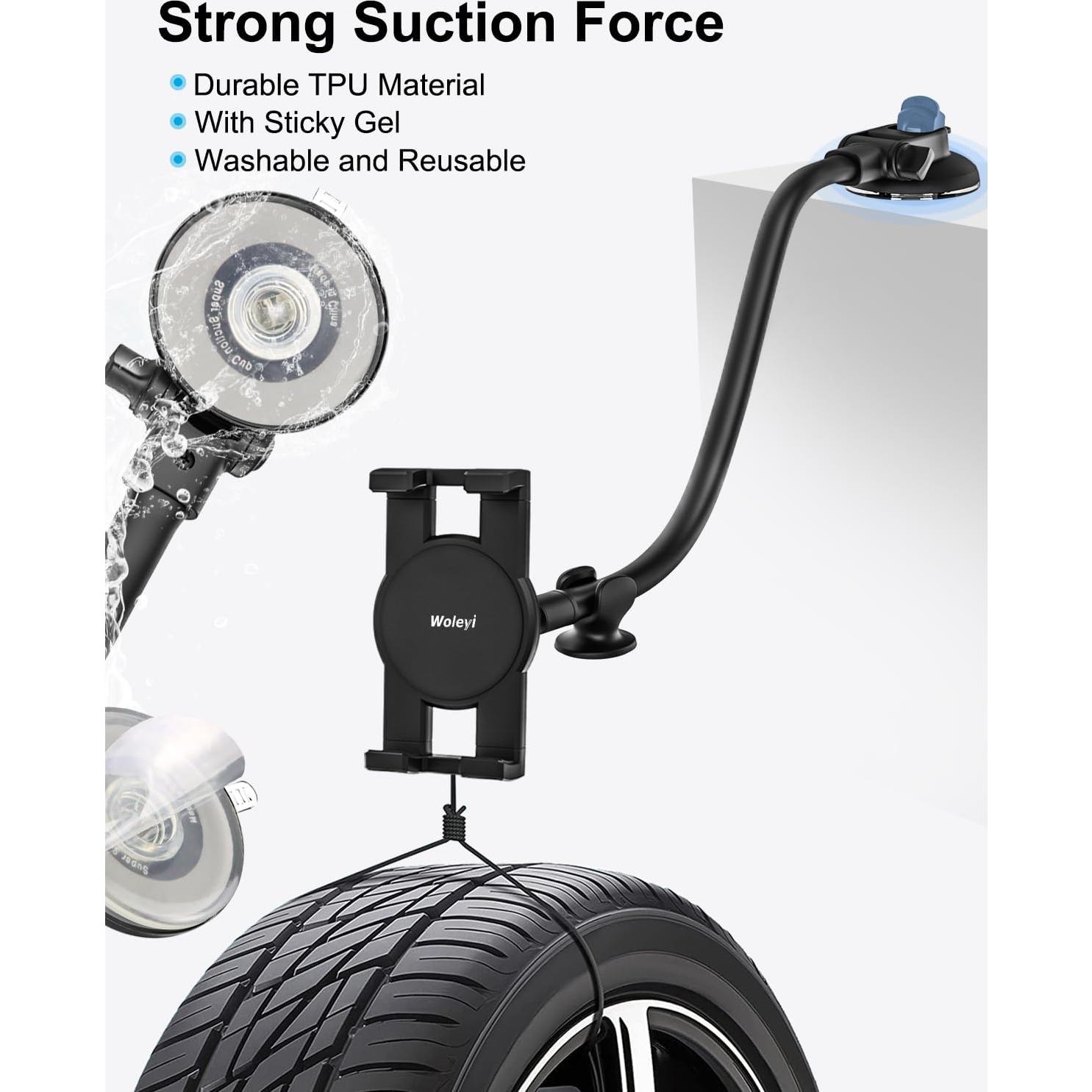 Soporte de Tableta Woleyi para Coche con Ventosa Ajustable