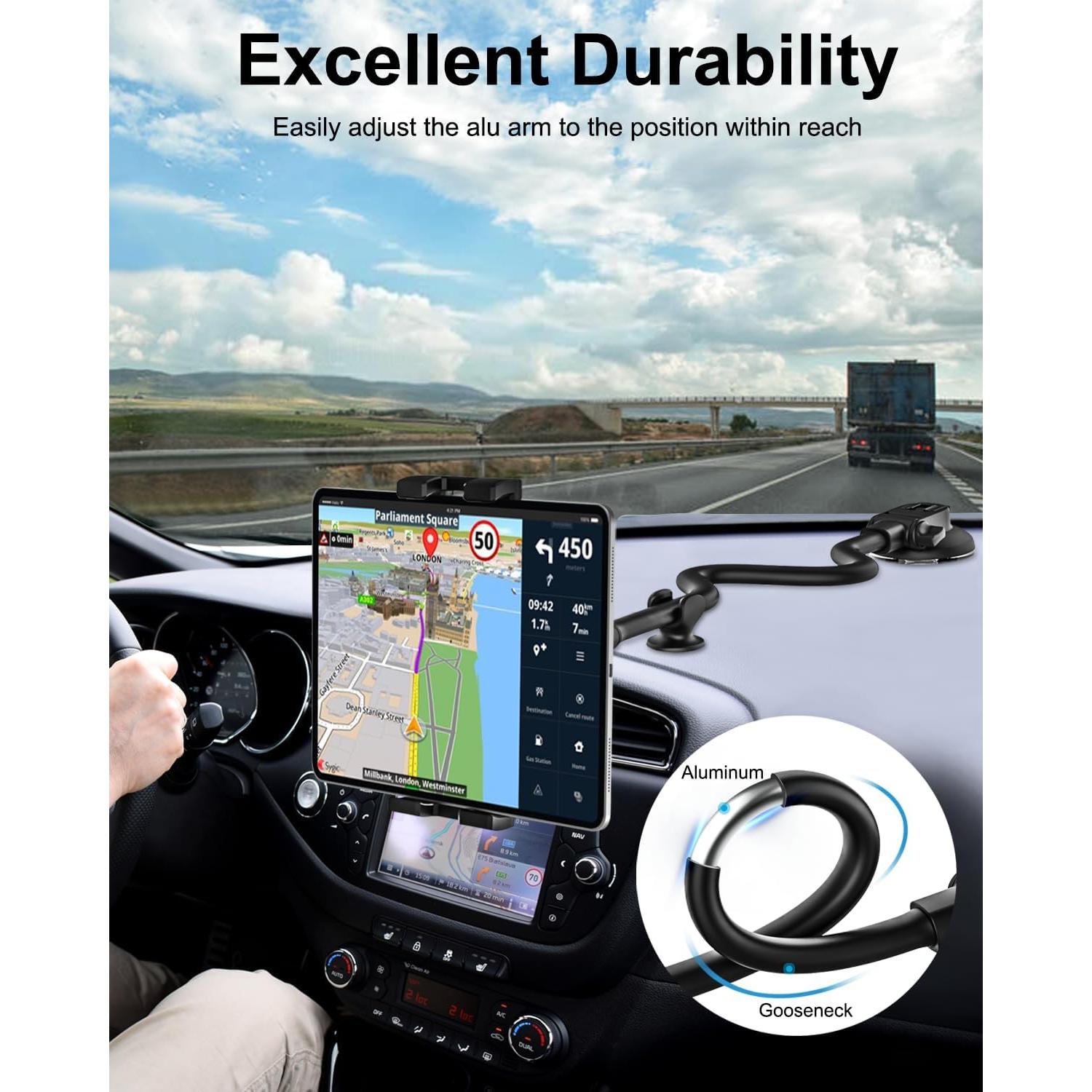 Soporte de Tableta Woleyi para Coche con Ventosa Ajustable