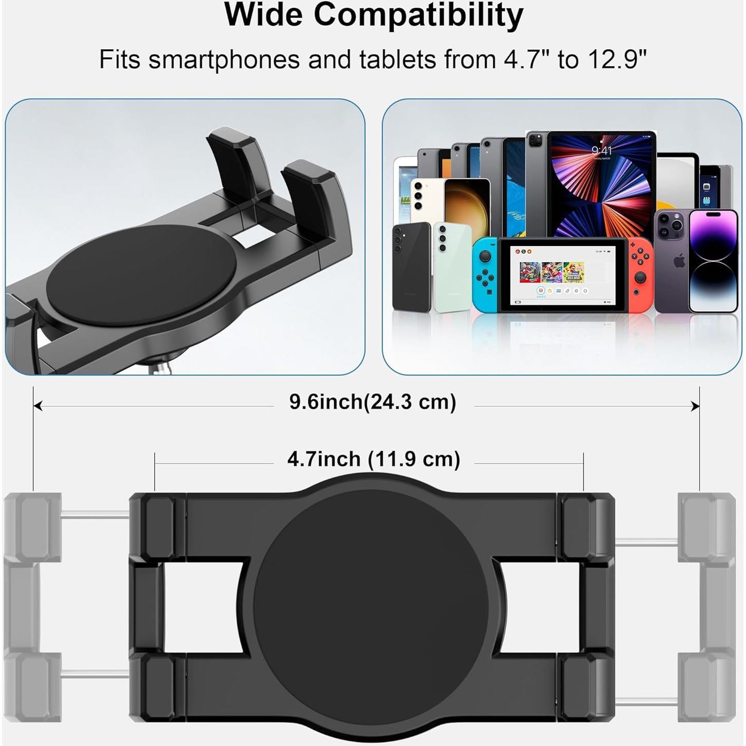 Soporte de Succión para iPad Keuvirya K-DTH17 360° Ajustable