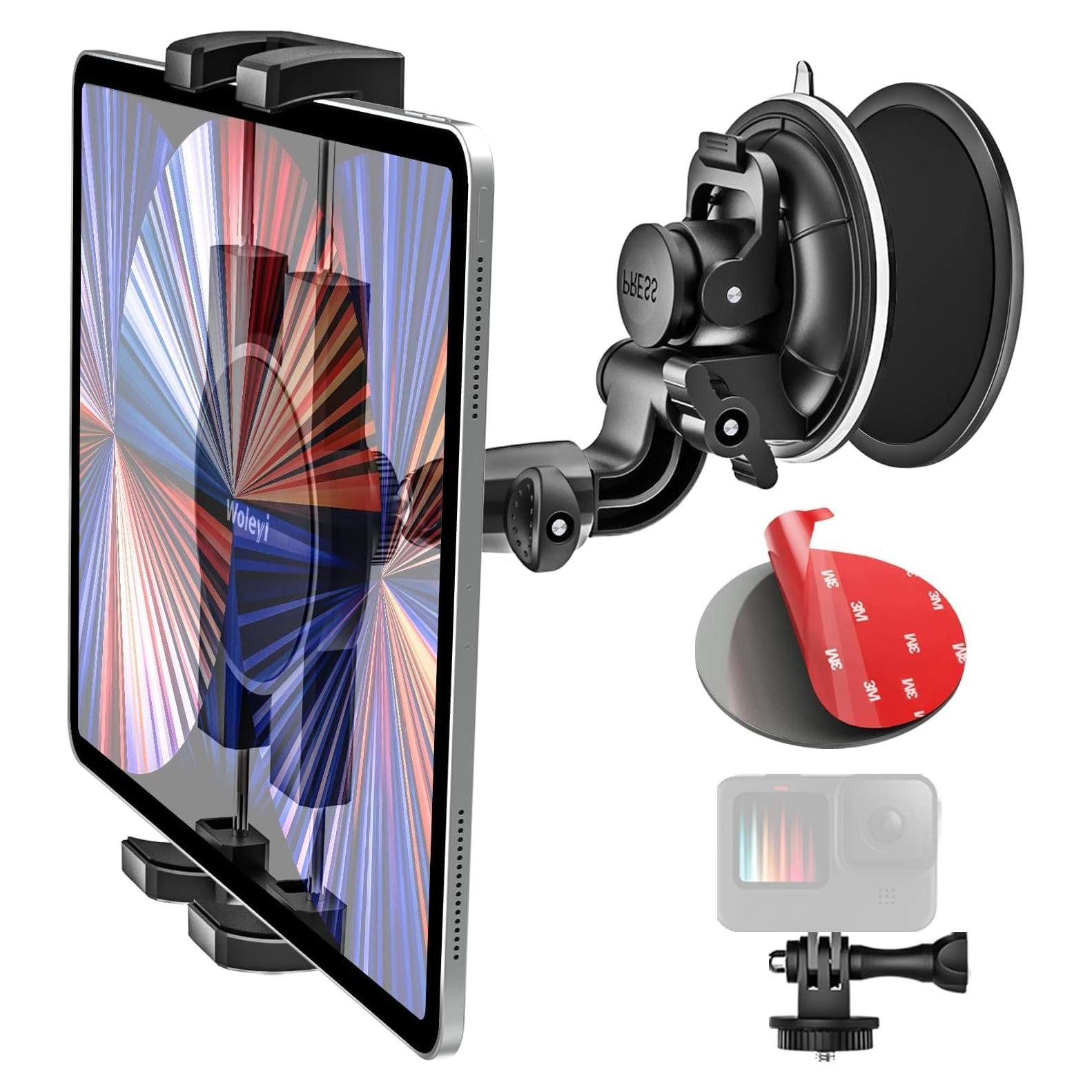 Soporte de Tableta para Coche Woleyi con Ventosa Ajustable 12-33 cm