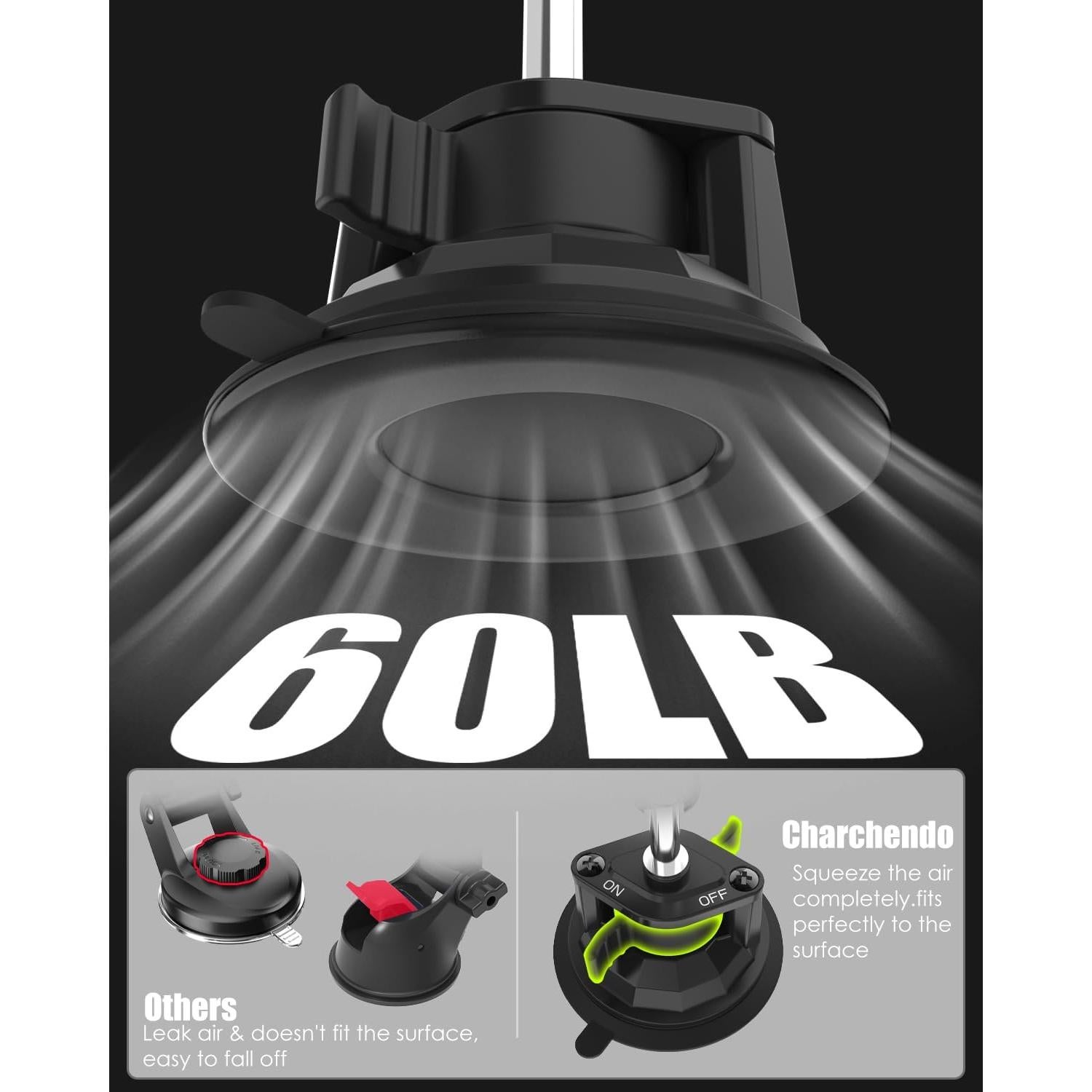 Soporte de Tableta Charchendo para Coche con Ventosa Fuerte