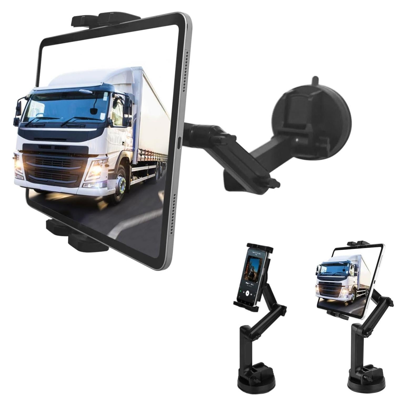 Soporte de Tablet para Camión Mippko - Ventosa 11 cm Ajustable