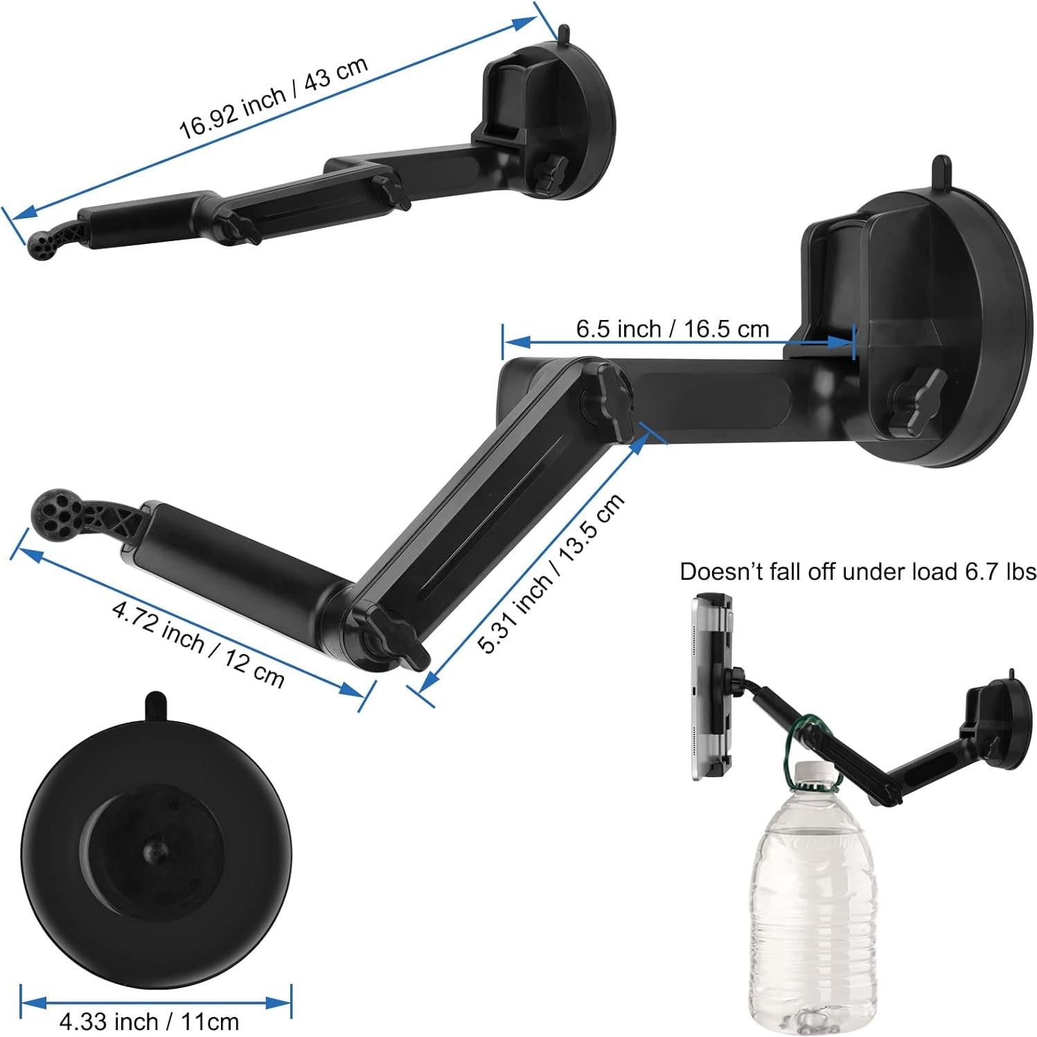 Soporte de Tablet para Camión Mippko - Ventosa 11 cm Ajustable