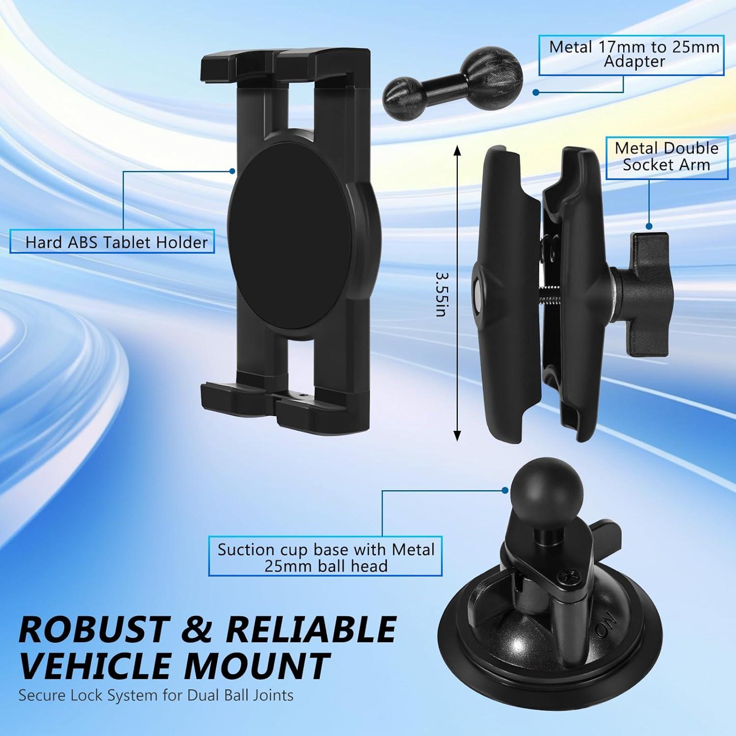 Soporte de Tableta de Metal RomHaus para Coche 7-14.6"