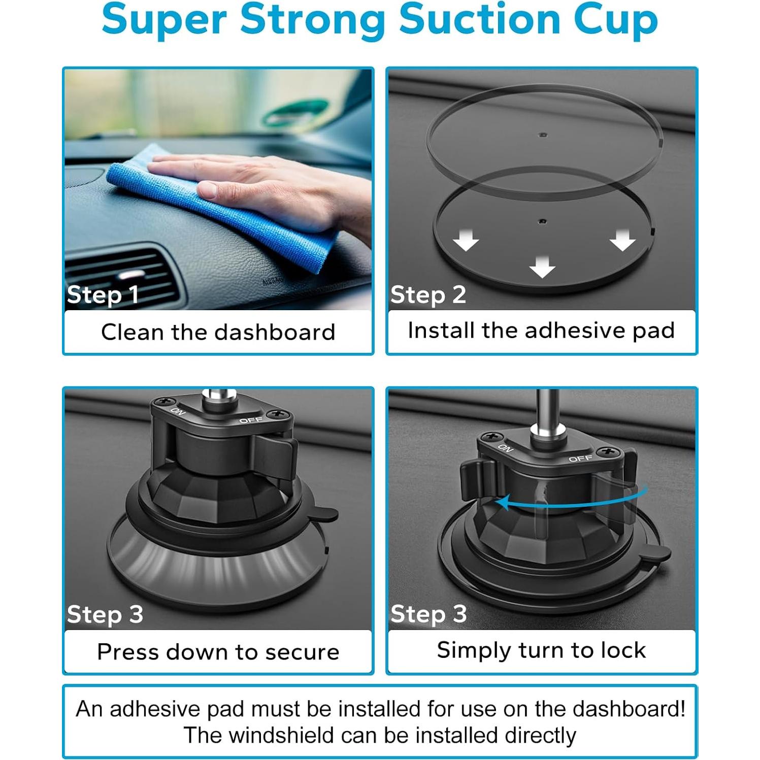 Soporte para Tableta GDZN con Ventosa para Coche 4-13"