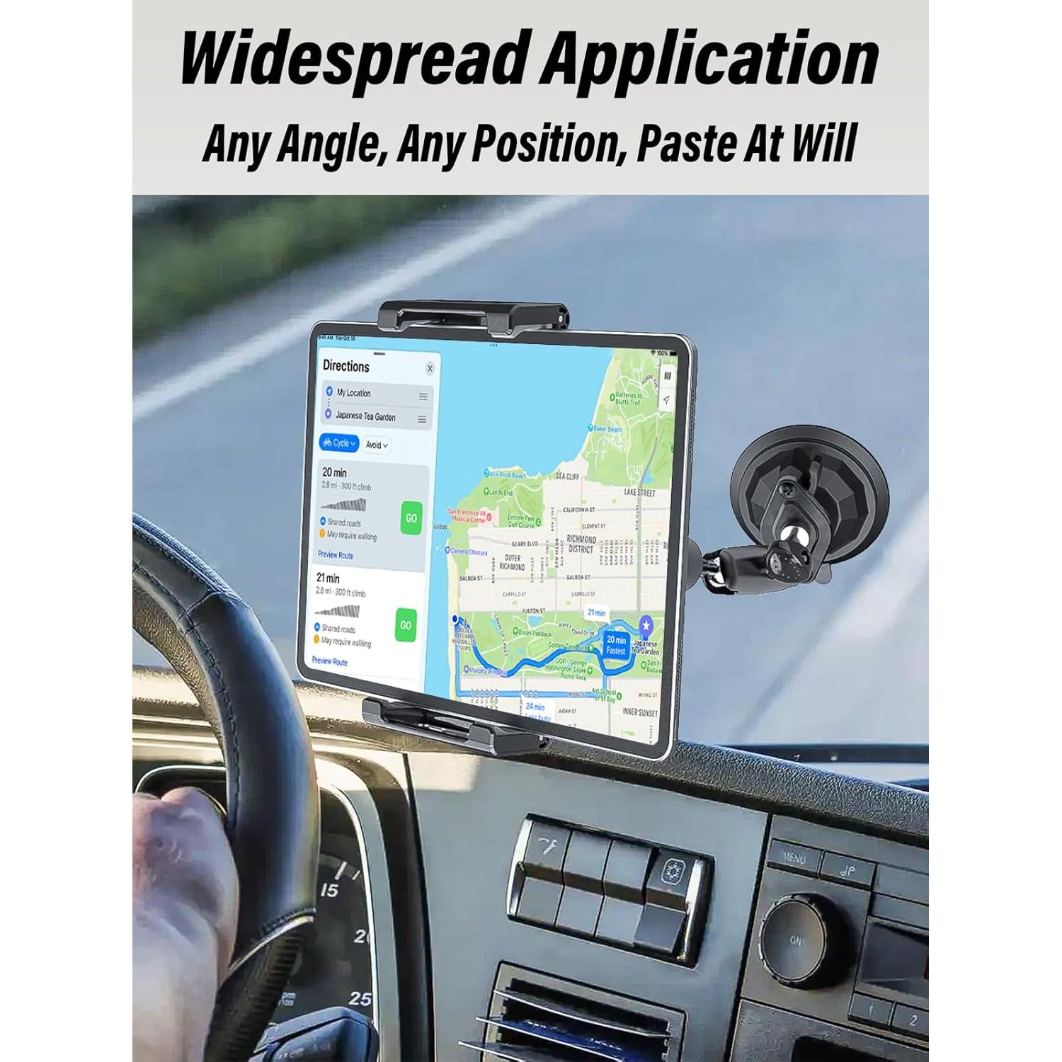 Soporte para Tablet de Coche NATDETC con Ventosa 360°