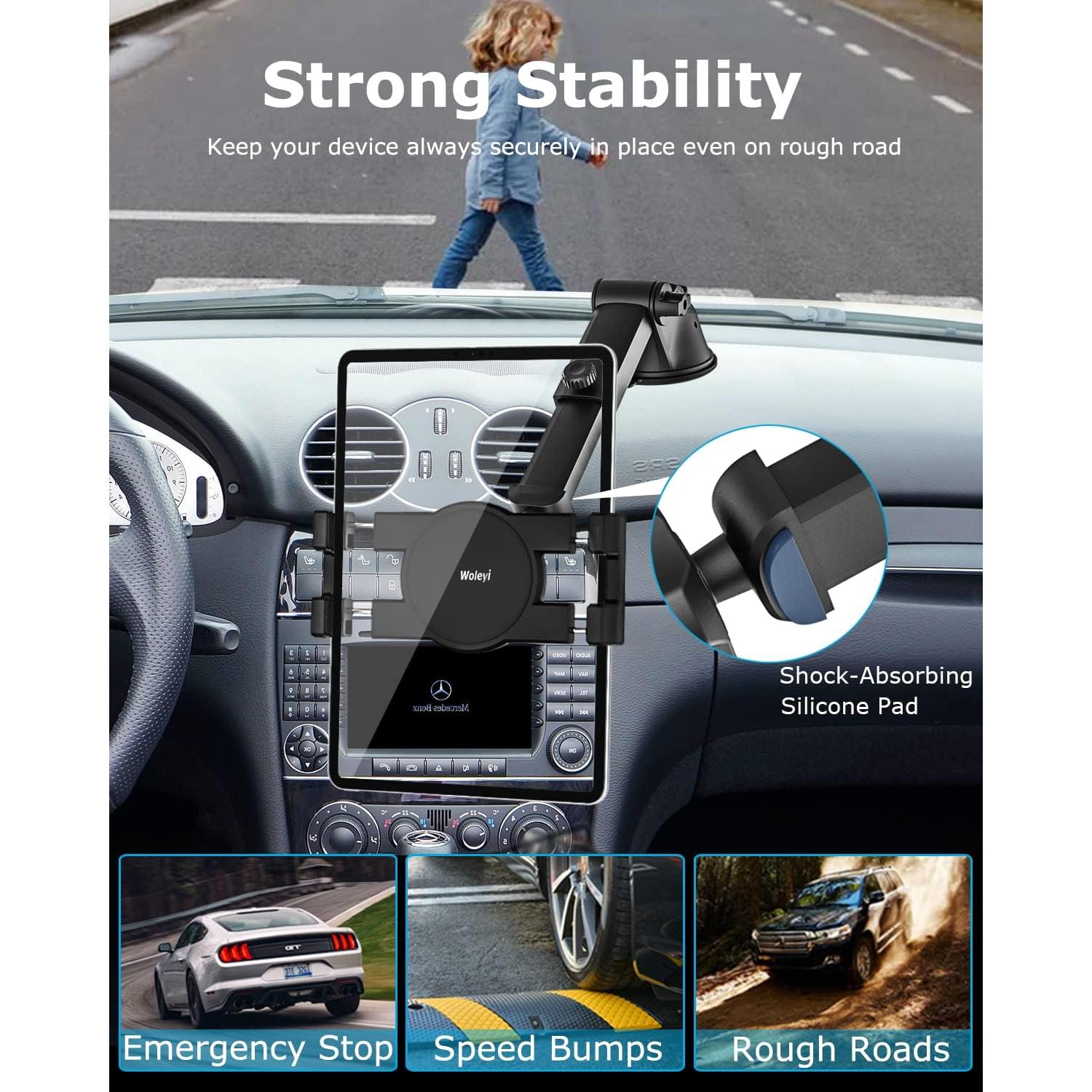 Soporte para Tablet y Smartphone Woleyi 3 en 1 para Coche