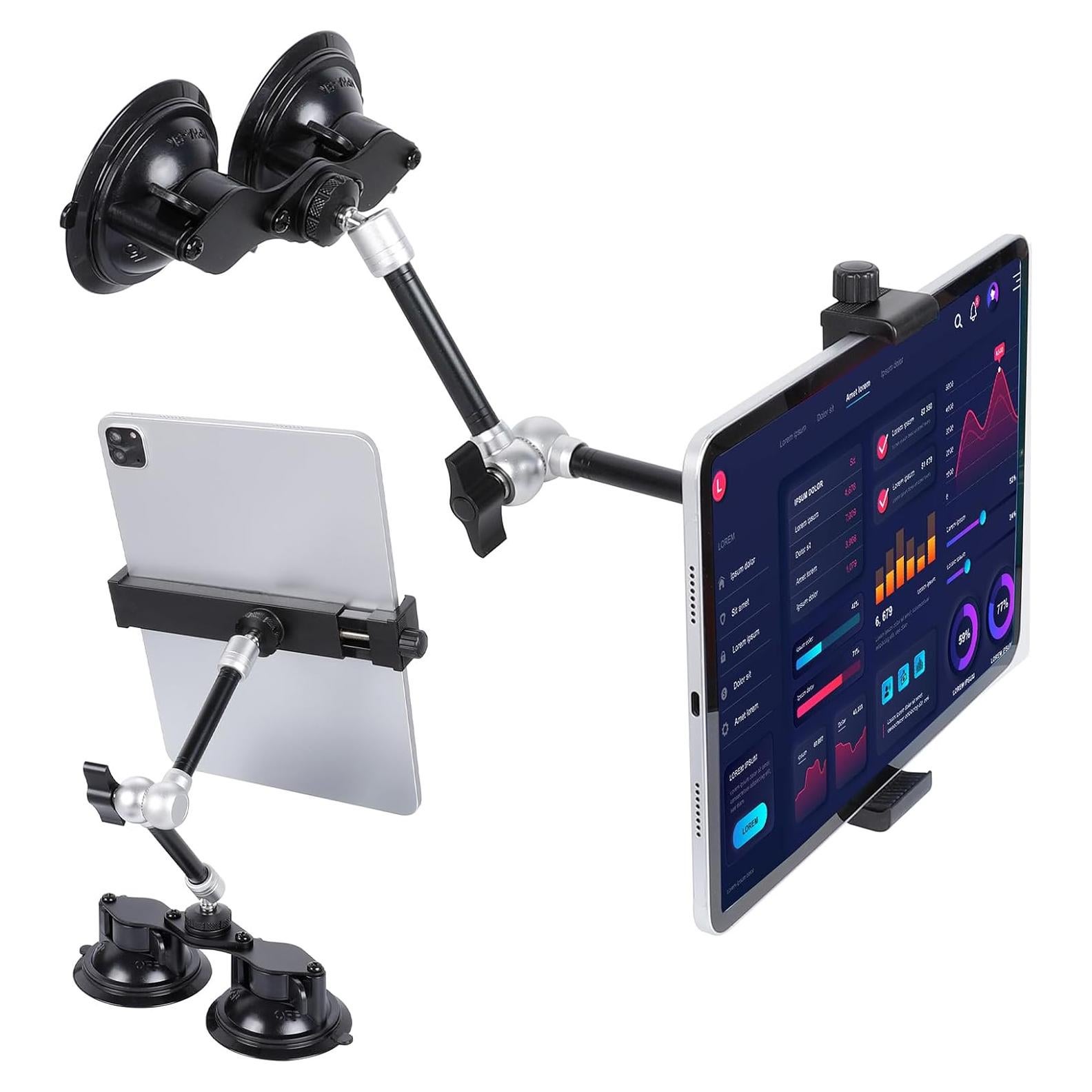 Soporte de Tablet FPN para Coche con Doble Ventosa 360°