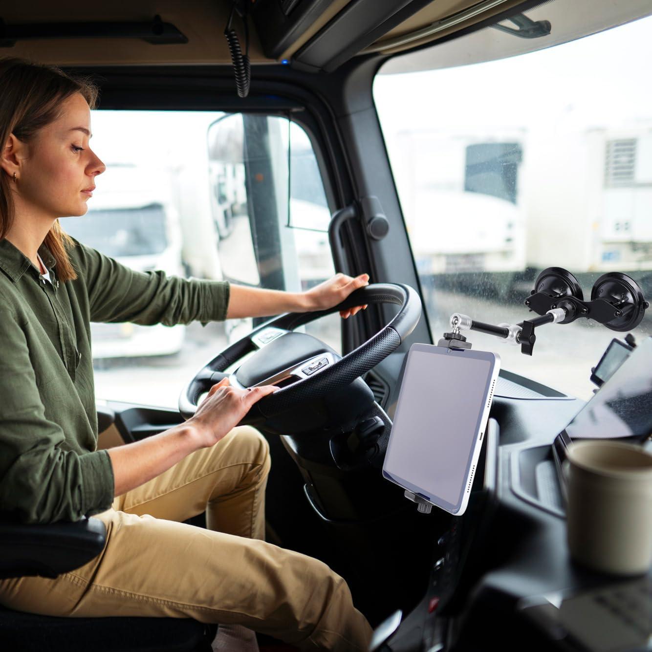Soporte de Tablet FPN para Coche con Doble Ventosa 360°