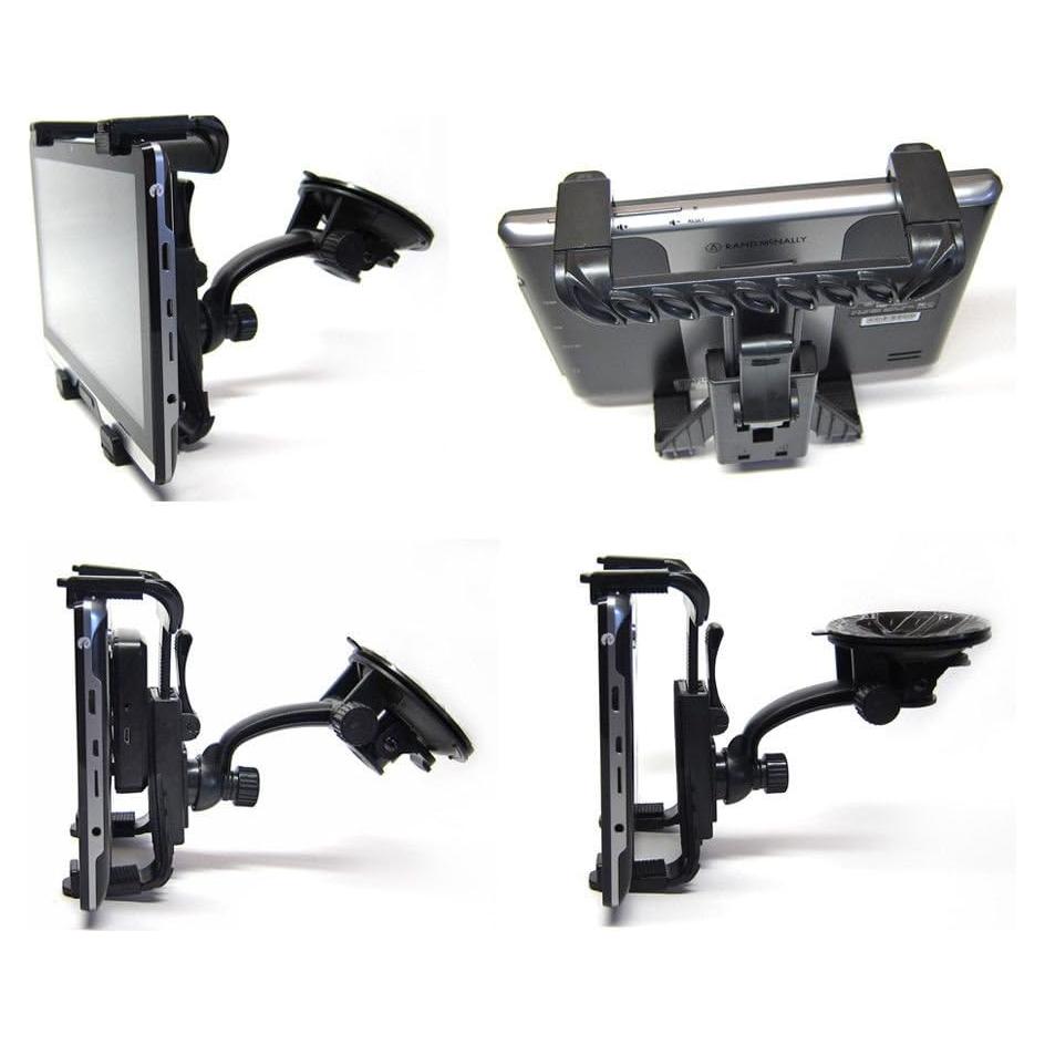 Car Truck GPS & Tablet Windshield Mount, Suction Cup Holder with Adjustable Bracket, Fits Device and Magnetic Mount, Compatible with Rand McNally TND 740 750, WMB7